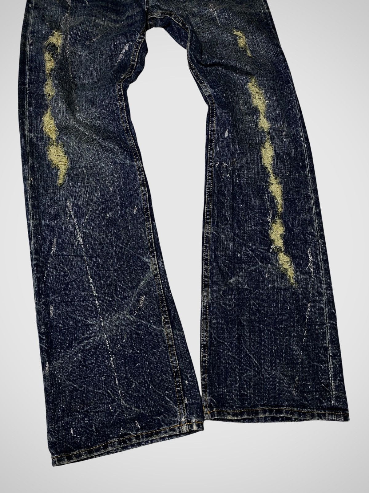 If Six Was Nine Japanese Seawash Glittery Clawmark Jeans Size US 29 - 4 Thumbnail