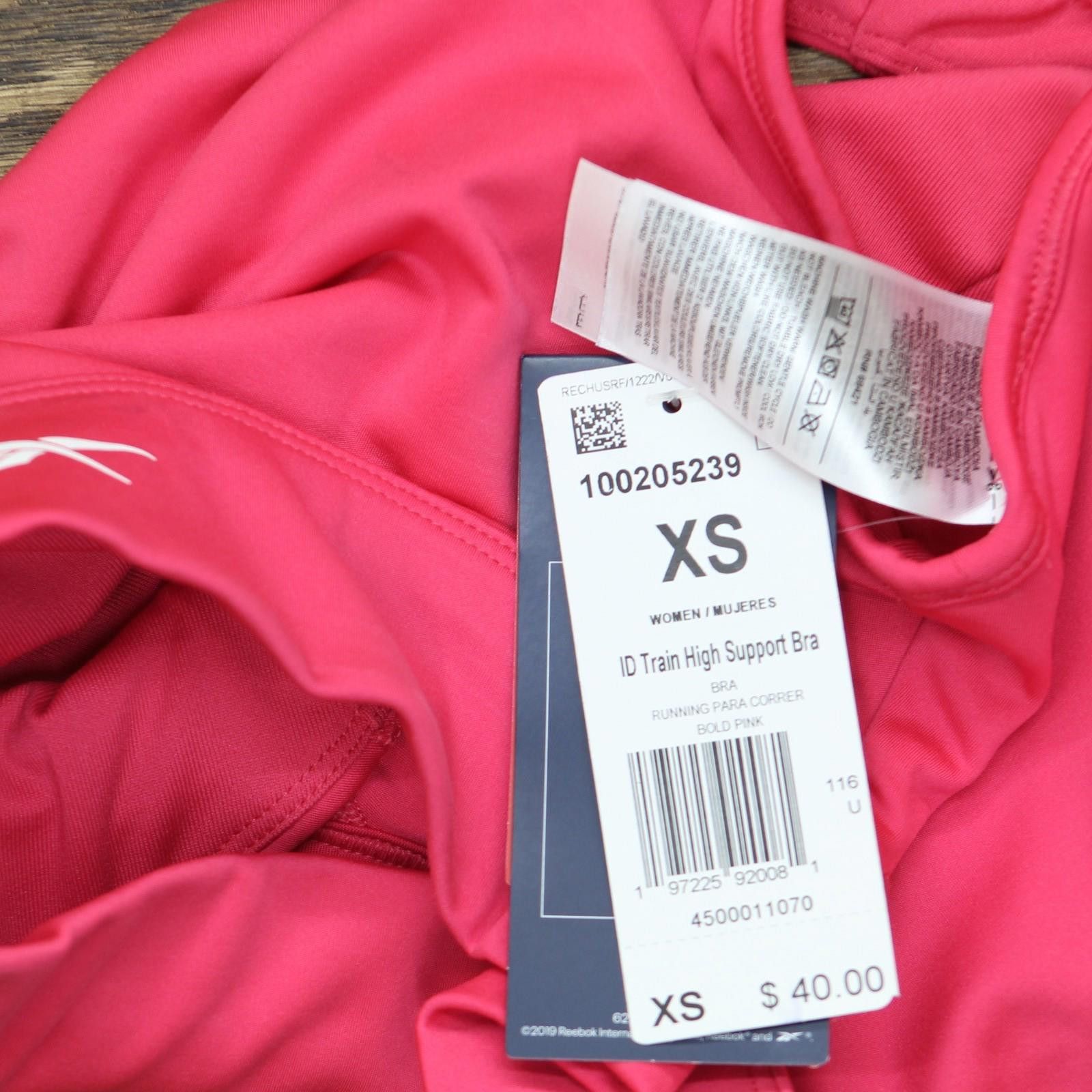 Reebok Reebok Id Train High Support Bra 100205239 Bold Pink Xs Size ONE SIZE - 3 Thumbnail
