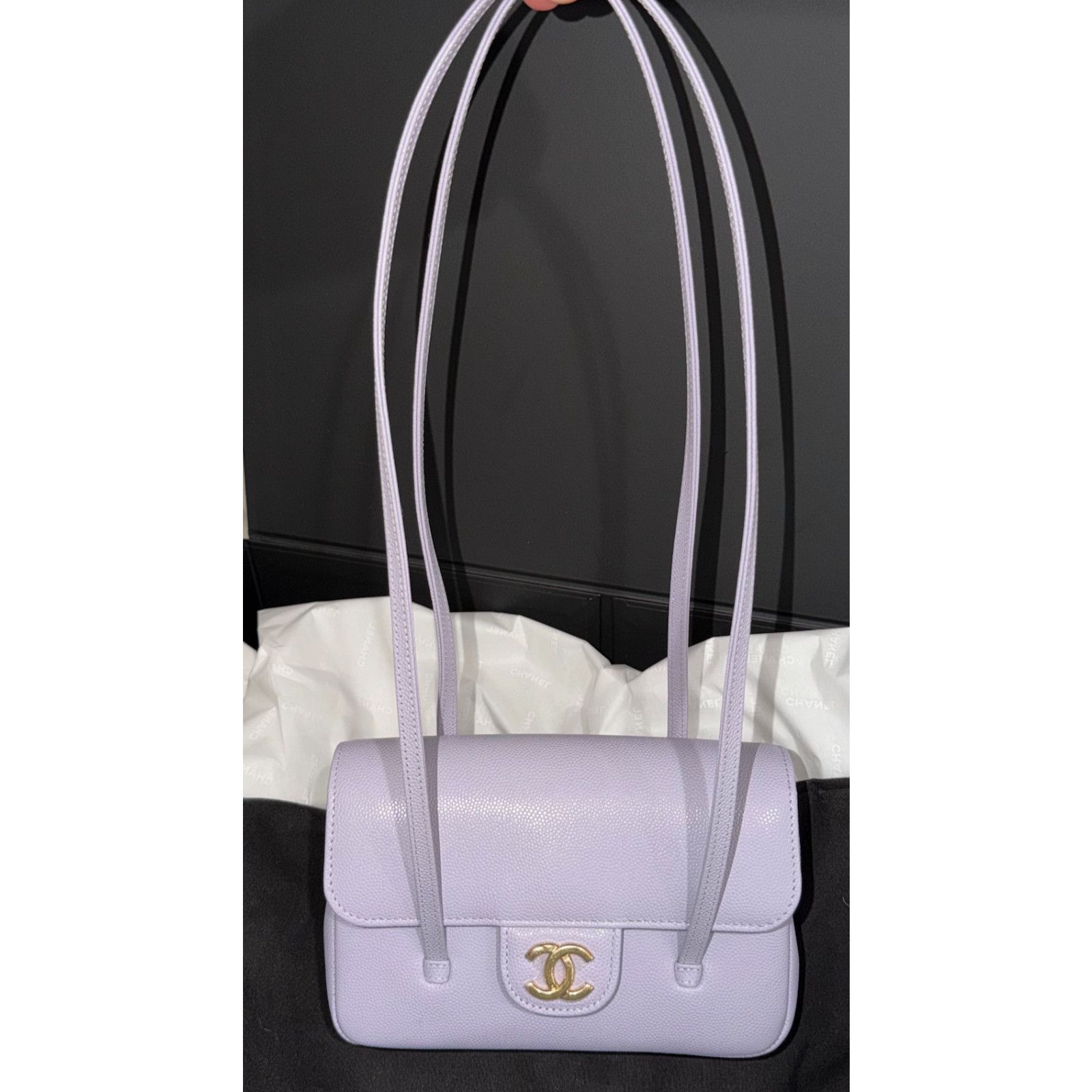 Chanel Chanel 26S Preppy Coco Mini Purple Caviar Leather Gold CC Lg Size ONE SIZE - 6 Thumbnail