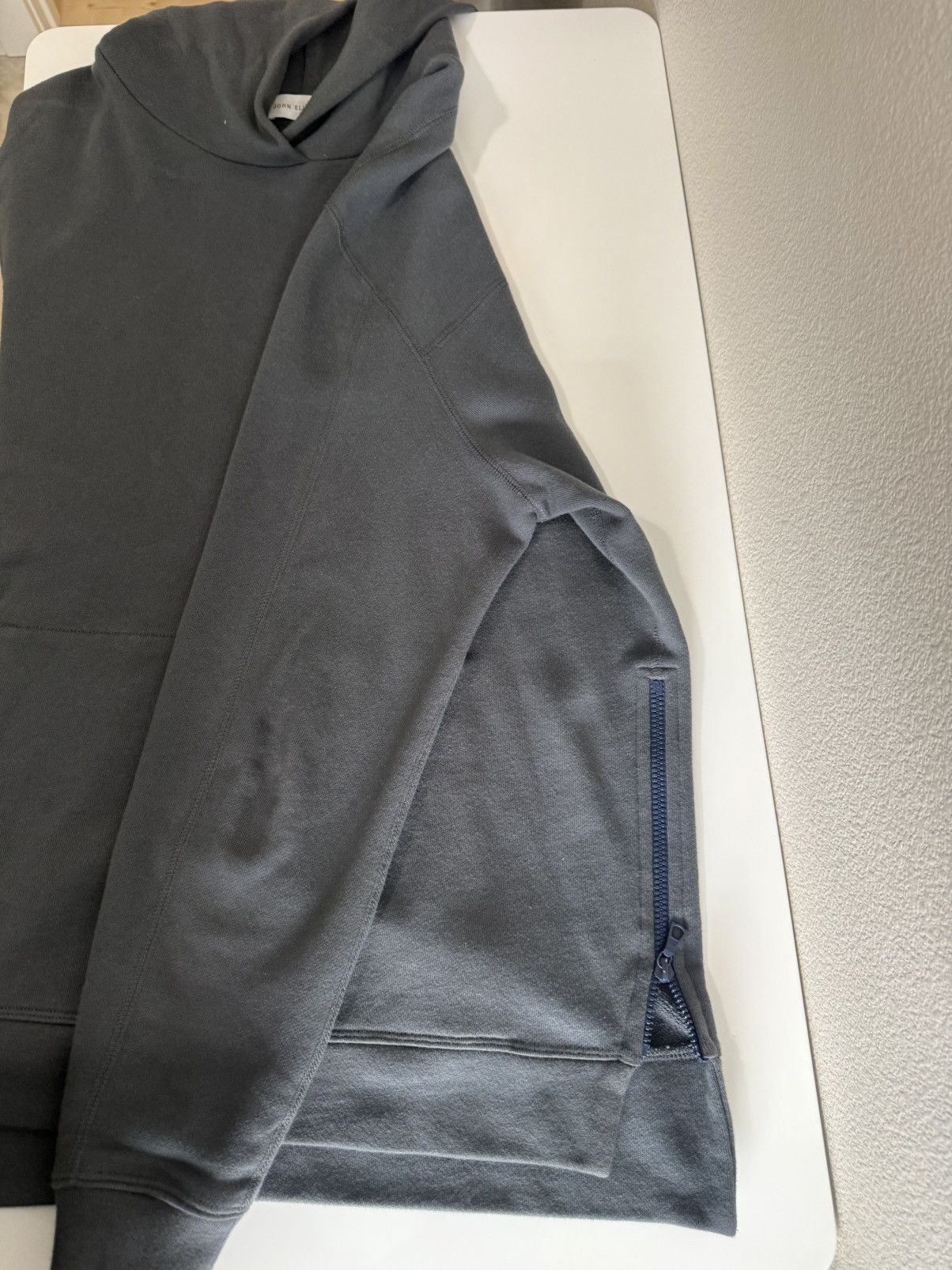 John Elliott John Elliott Side Zip Hoodie Slate Blue Gray Size 5 (L) Size US L / EU 52-54 / 3 - 2 Thumbnail