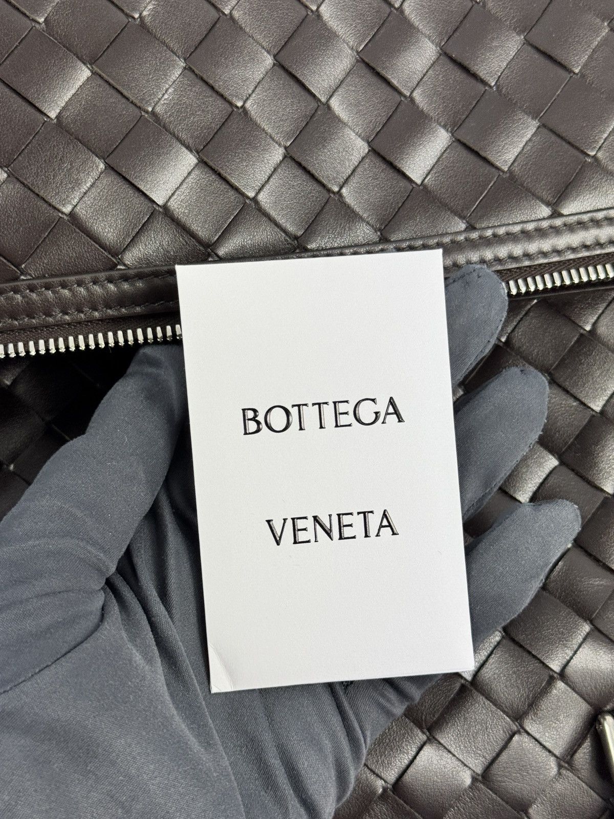 Bottega Veneta INTRECCIATO LEATHER DUFEL BAG Size ONE SIZE - 9 Thumbnail