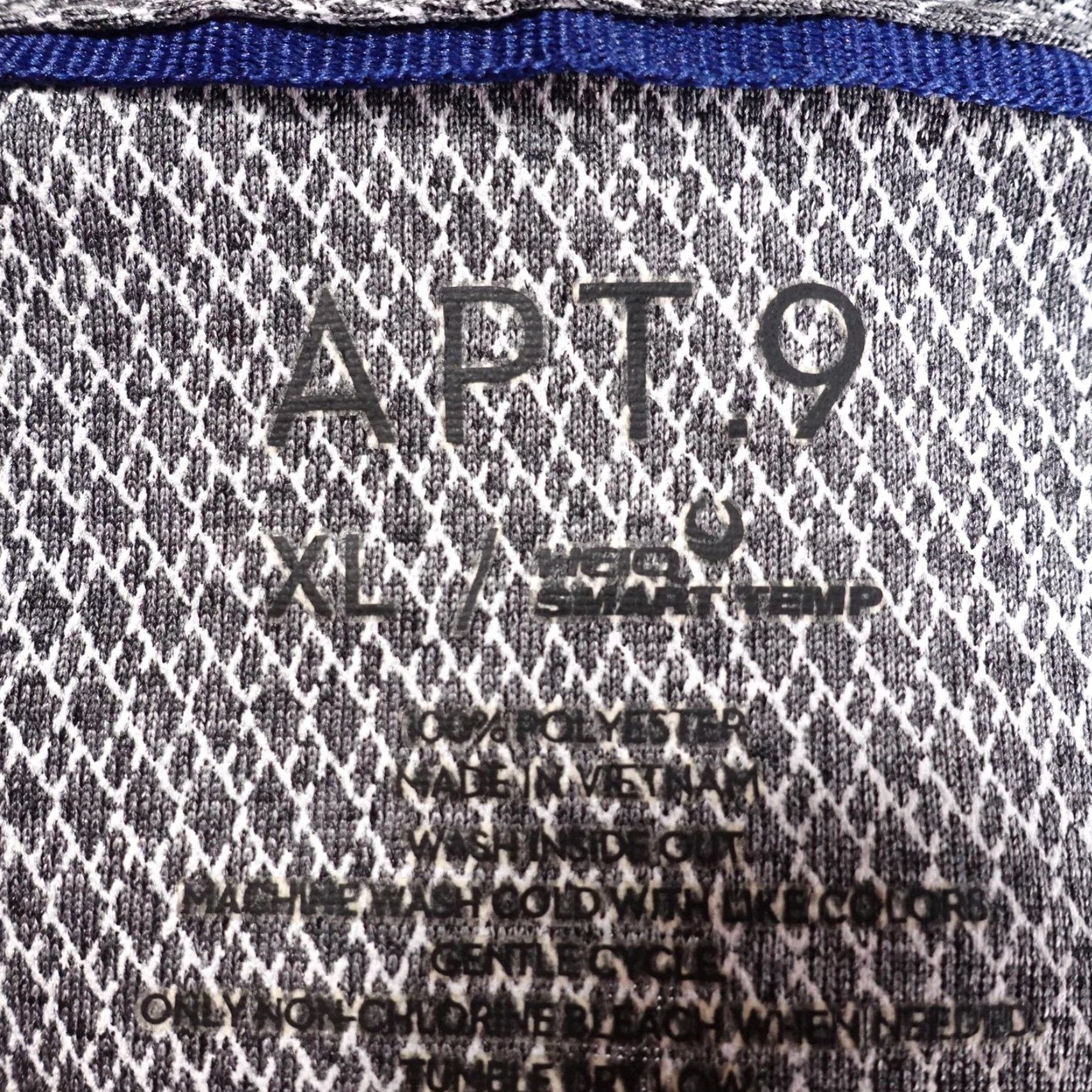 Apt. 9 APT.9 Polo Shirt Mens XL Gray Geometric Print Smart Temp Golf Performance Casual Size US XL / EU 56 / 4 - 6 Thumbnail