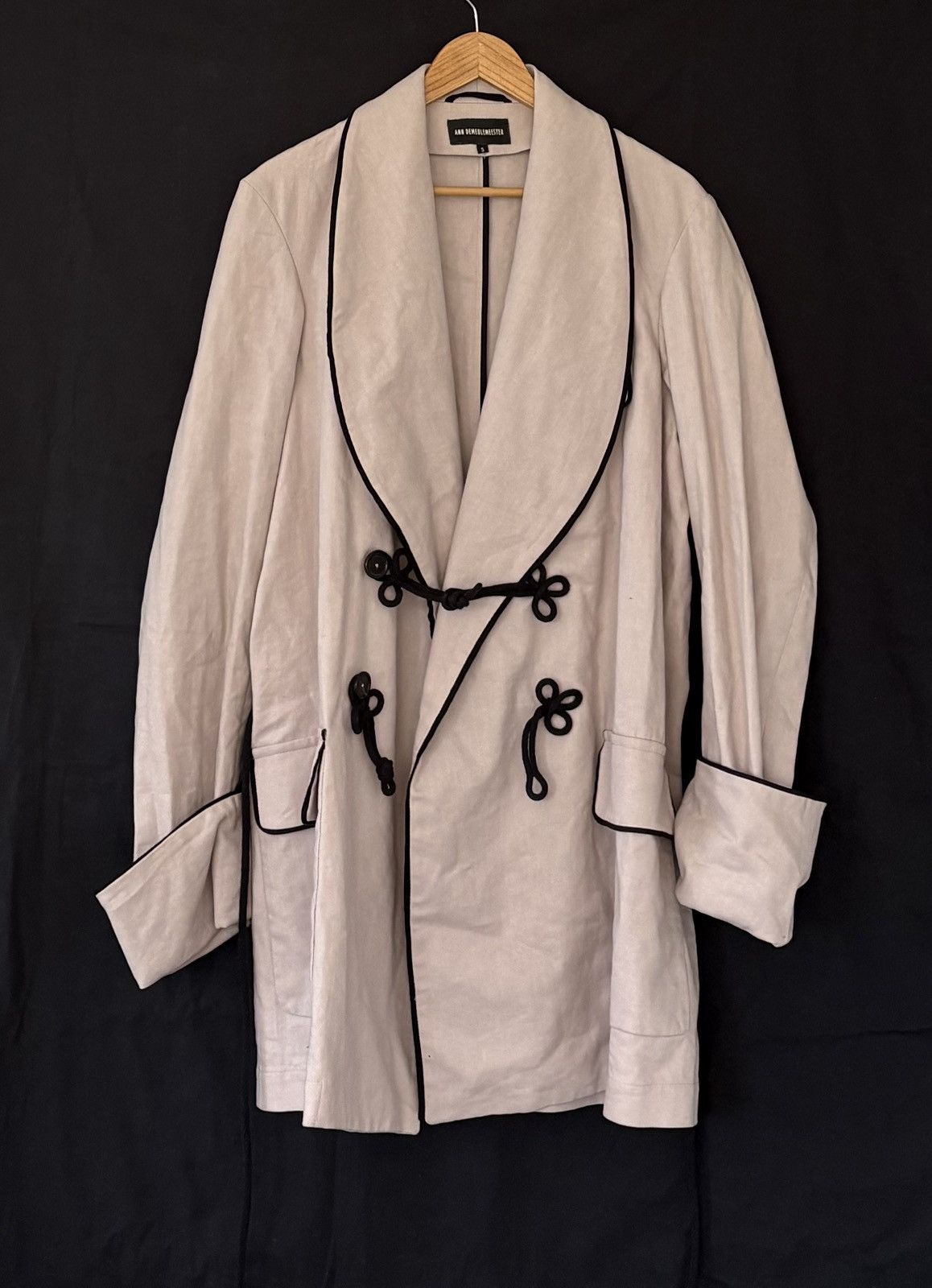 Ann Demeulemeester 19ss linen blend double breasted coat Size US S / EU 44-46 / 1 - 2 Thumbnail