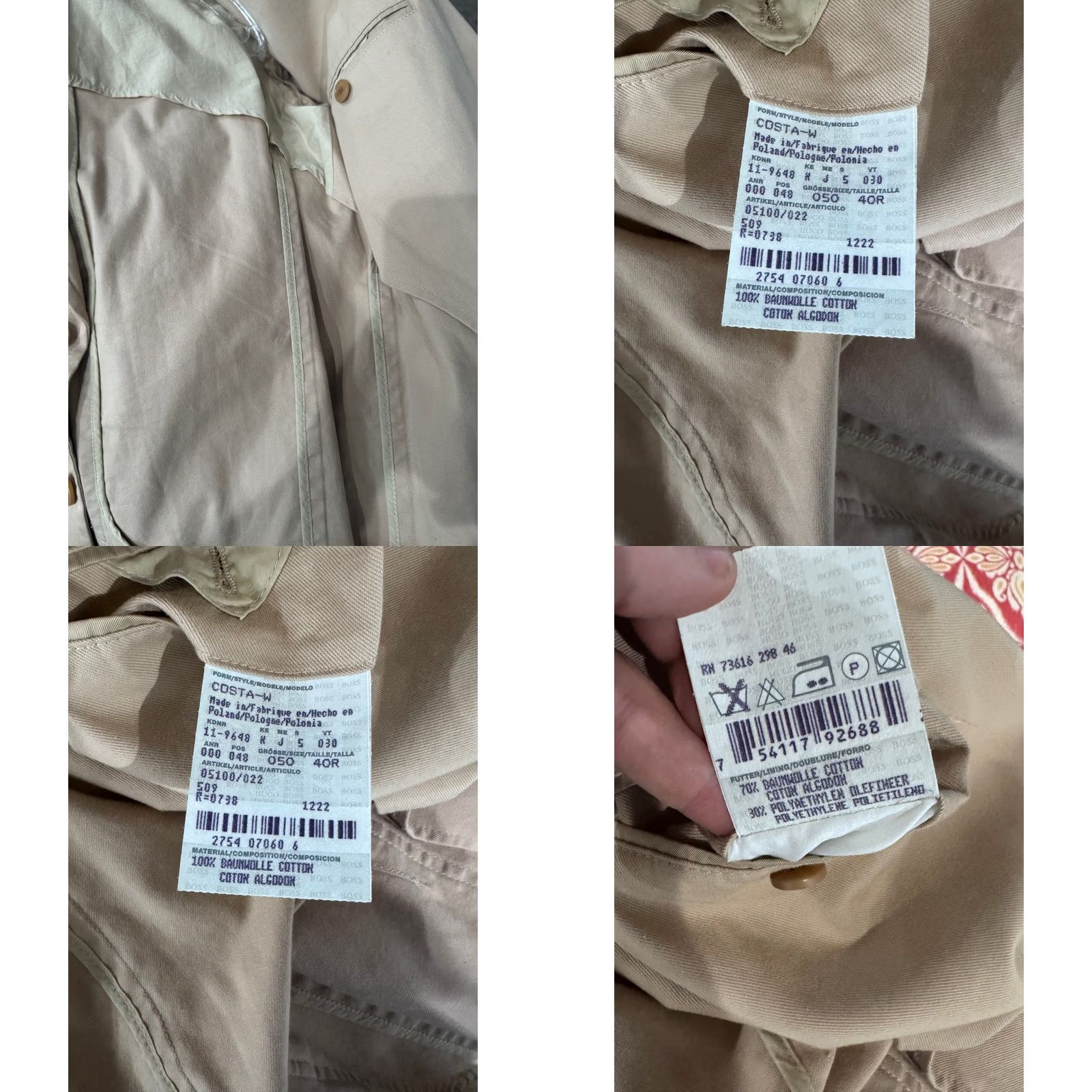 Hugo Boss Hugo Boss Jacket Mens M 40 R Khaki Costa Blazer Coat Regular Multicolor Shirt Size 40R - 8 Thumbnail