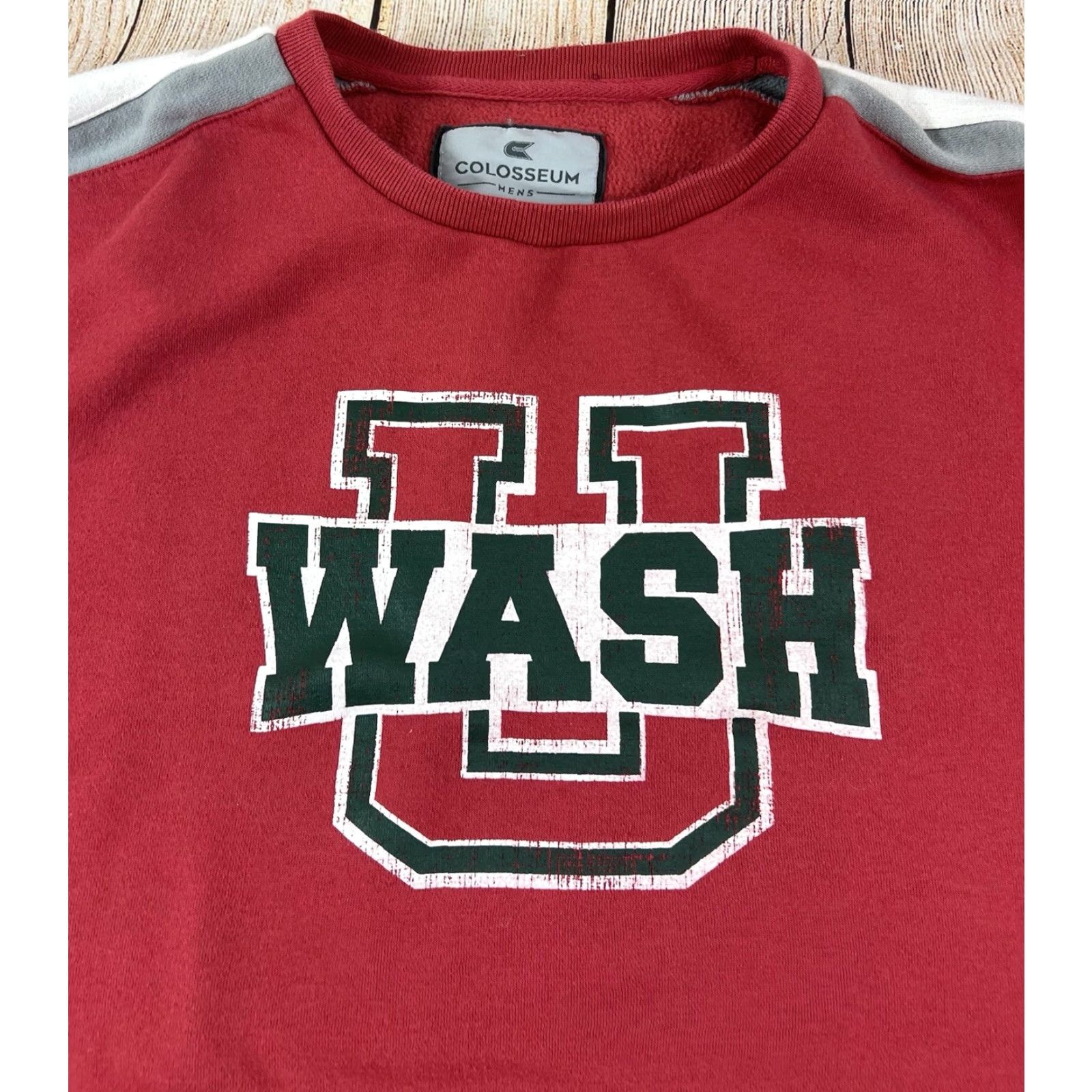 Vintage Colosseum Athletics Sweatshirt Red University Crewneck L Men Colosseum Wash U Washington University Pullover Size Large Size US L / EU 52-54 / 3 - 2 Thumbnail