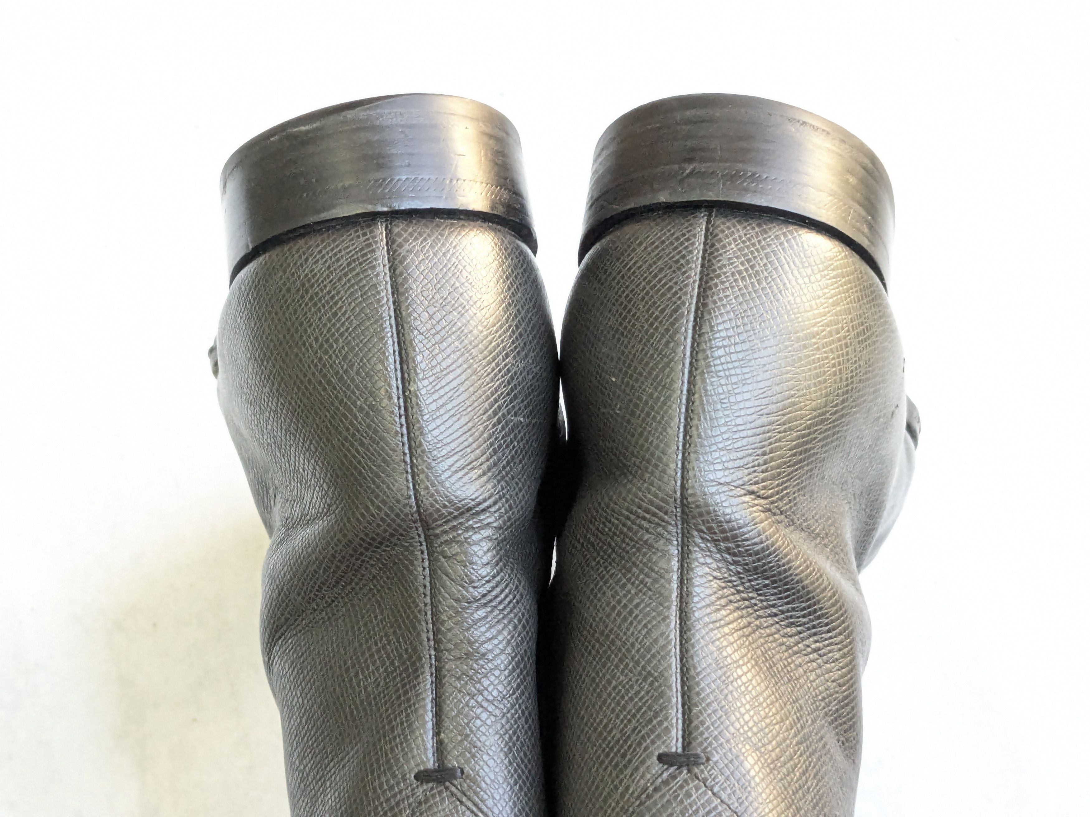 Louis Vuitton Louis Vuitton Side Zip Boots Gray Black Leather 8 Chelsea Size US 8 / EU 41 - 13 Thumbnail