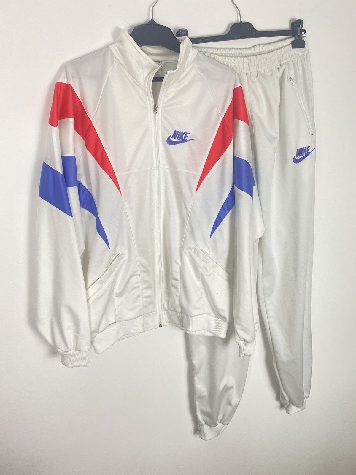 Nike × Vintage Nike Vintage Tracksuit Set 80s/90s Pants Crewneck y2k drill Size US L / EU 52-54 / 3 - 1 Thumbnail