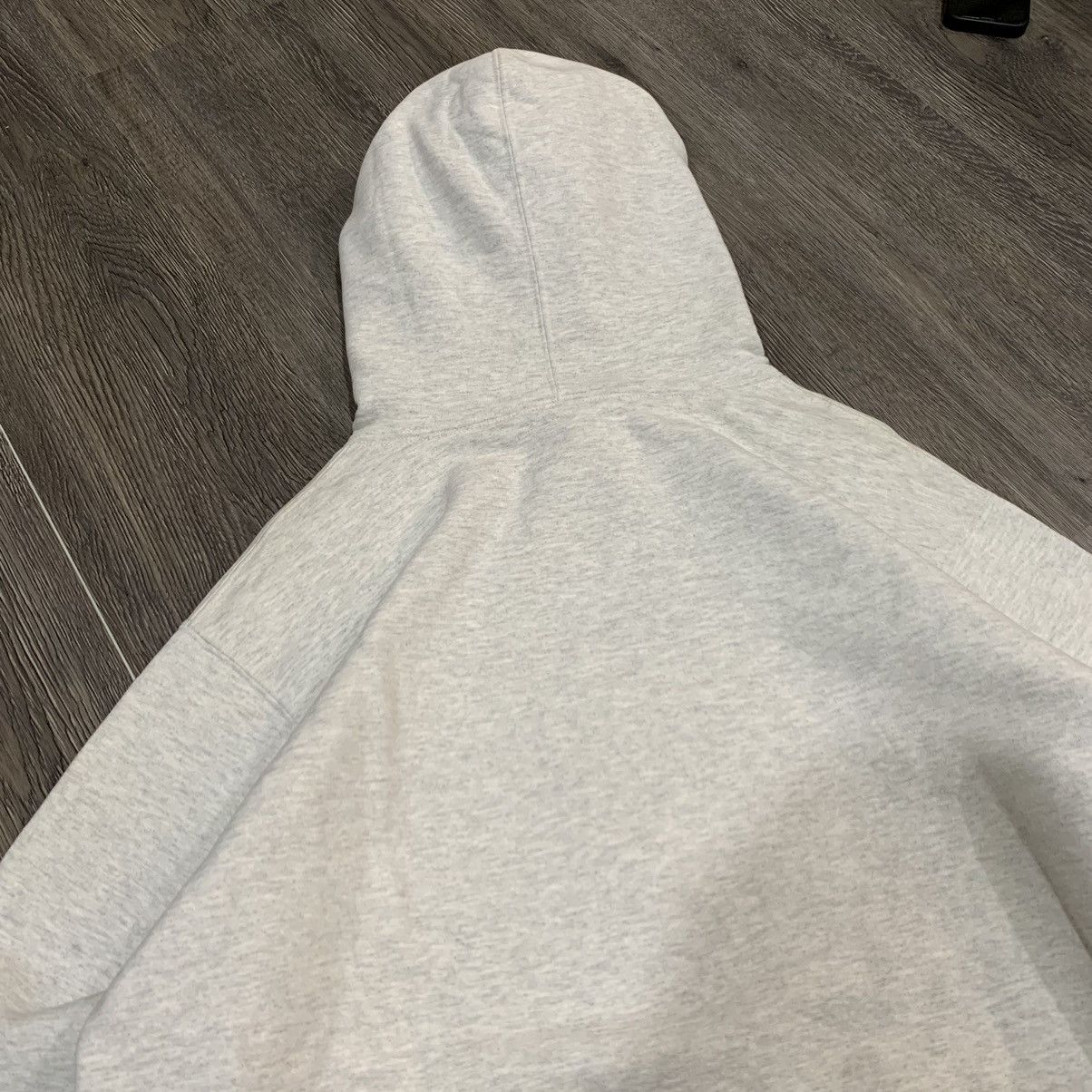 Supreme Supreme FW15 Logo Rib Hooded Sweatshirt Grey Size US XL / EU 56 / 4 - 7 Thumbnail