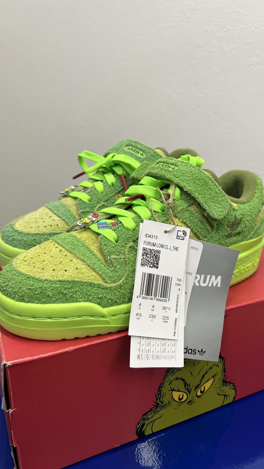 Adidas Adidas Forum grinch womens Size US 4.5 / IT 34.5 - 2 Thumbnail