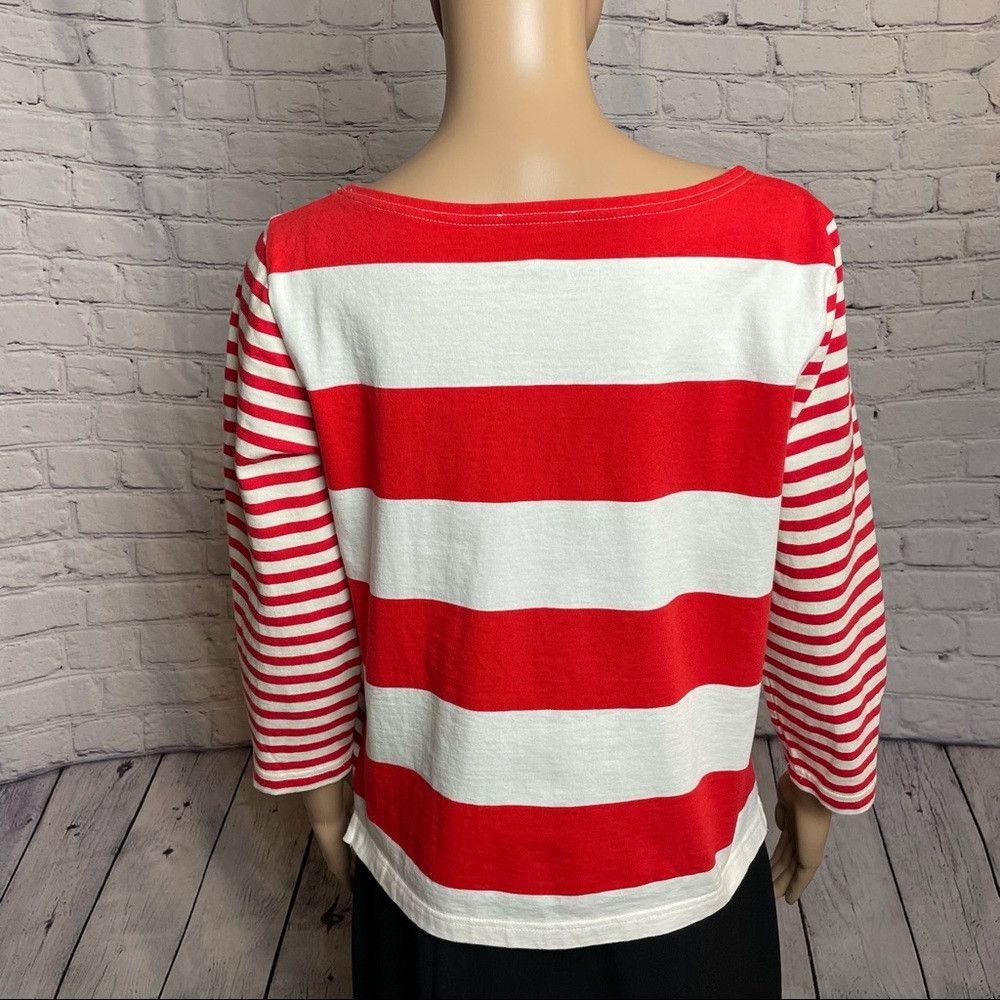 J.Crew J. Crew Colorblock Striped 3/4 Sleeves Top Size S Size S / US 4 / IT 40 - 4 Thumbnail