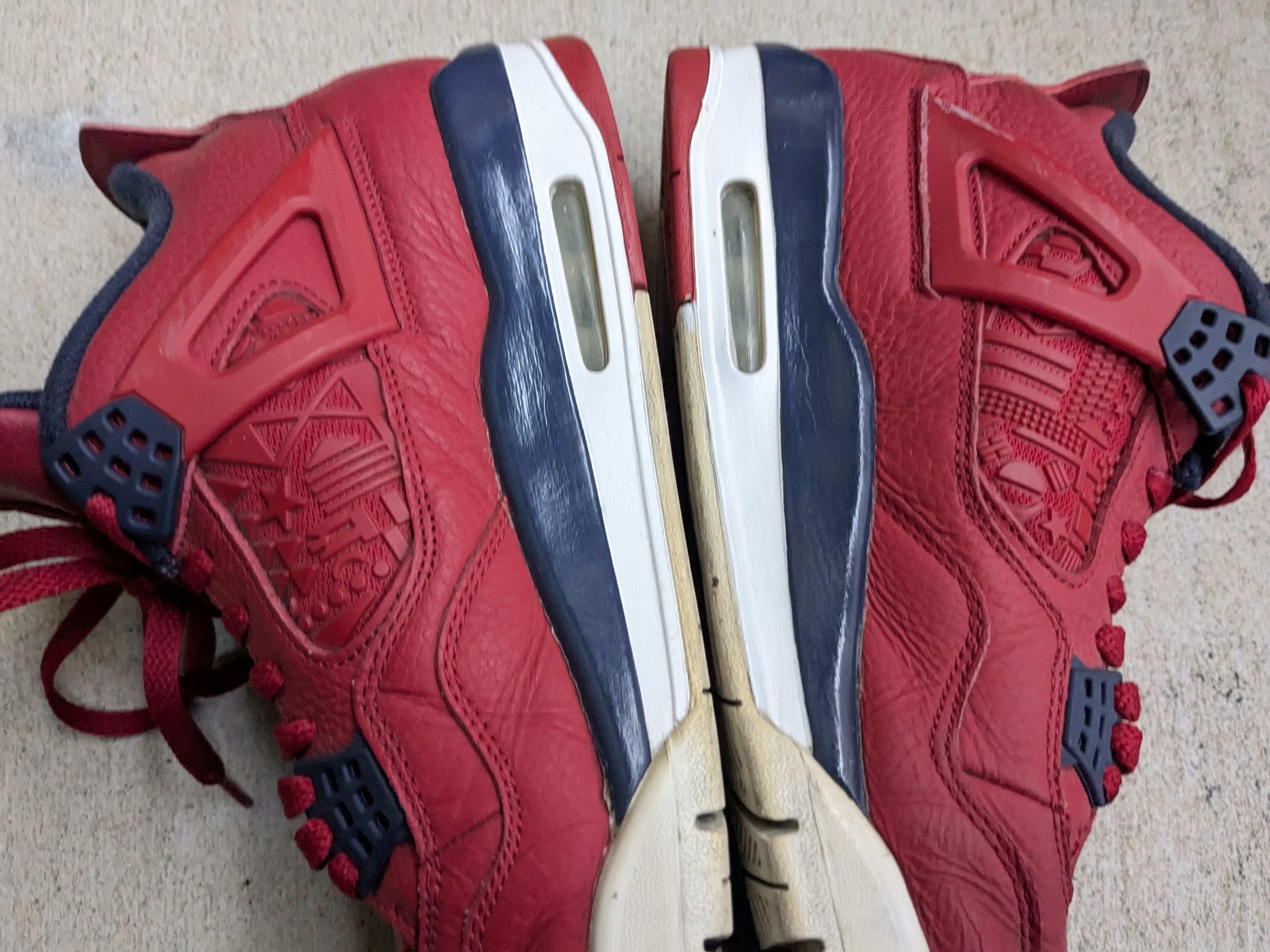 Jordan Brand Nike Air Jordan IV 4 Retro FIBA Size 6 Red 408452-617 Size US 11 / EU 44 - 10 Thumbnail