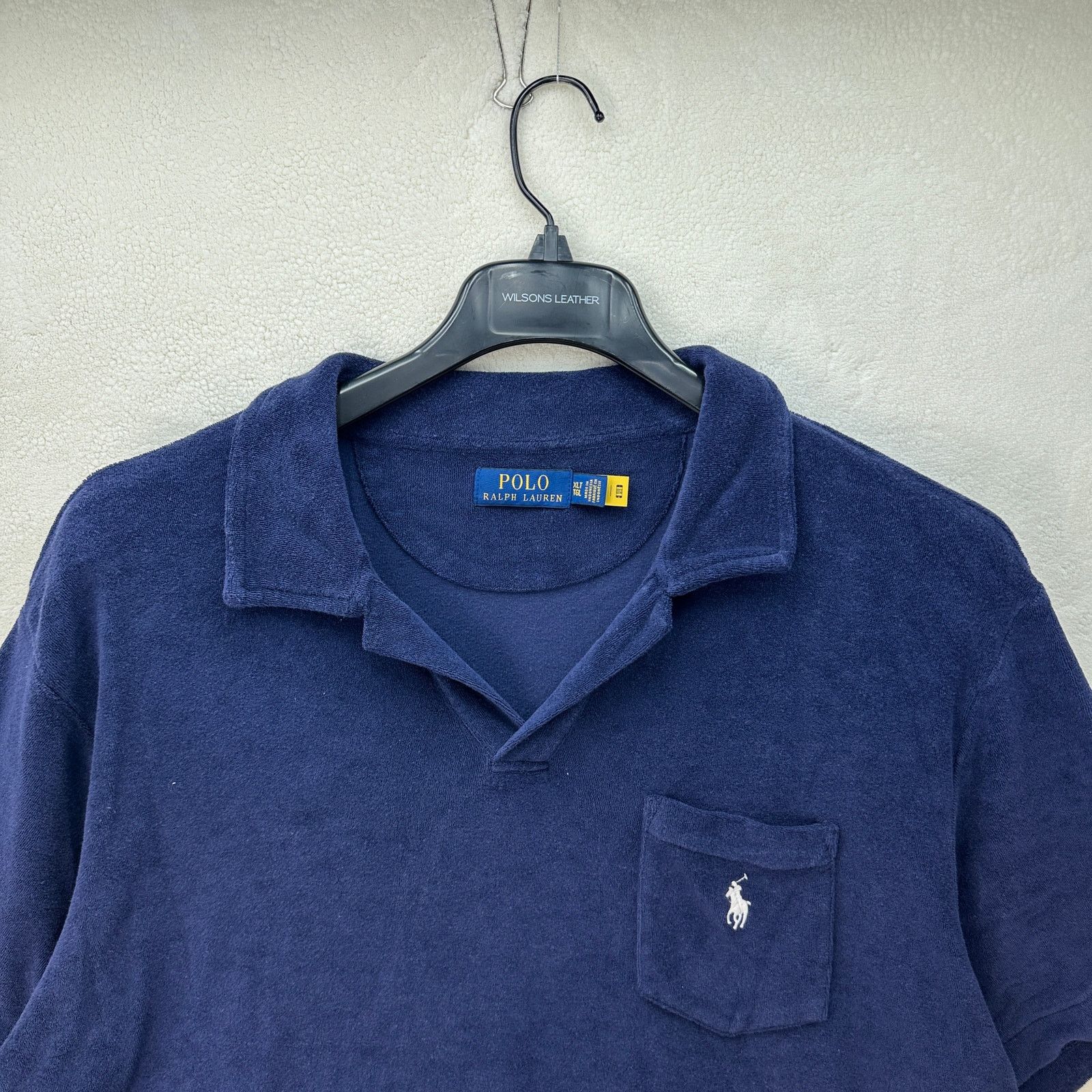 Polo Ralph Lauren POLO RALPH LAUREN Men's XLT Navy Pocket Polo Terry Toweling Size US XL / EU 56 / 4 - 2 Thumbnail