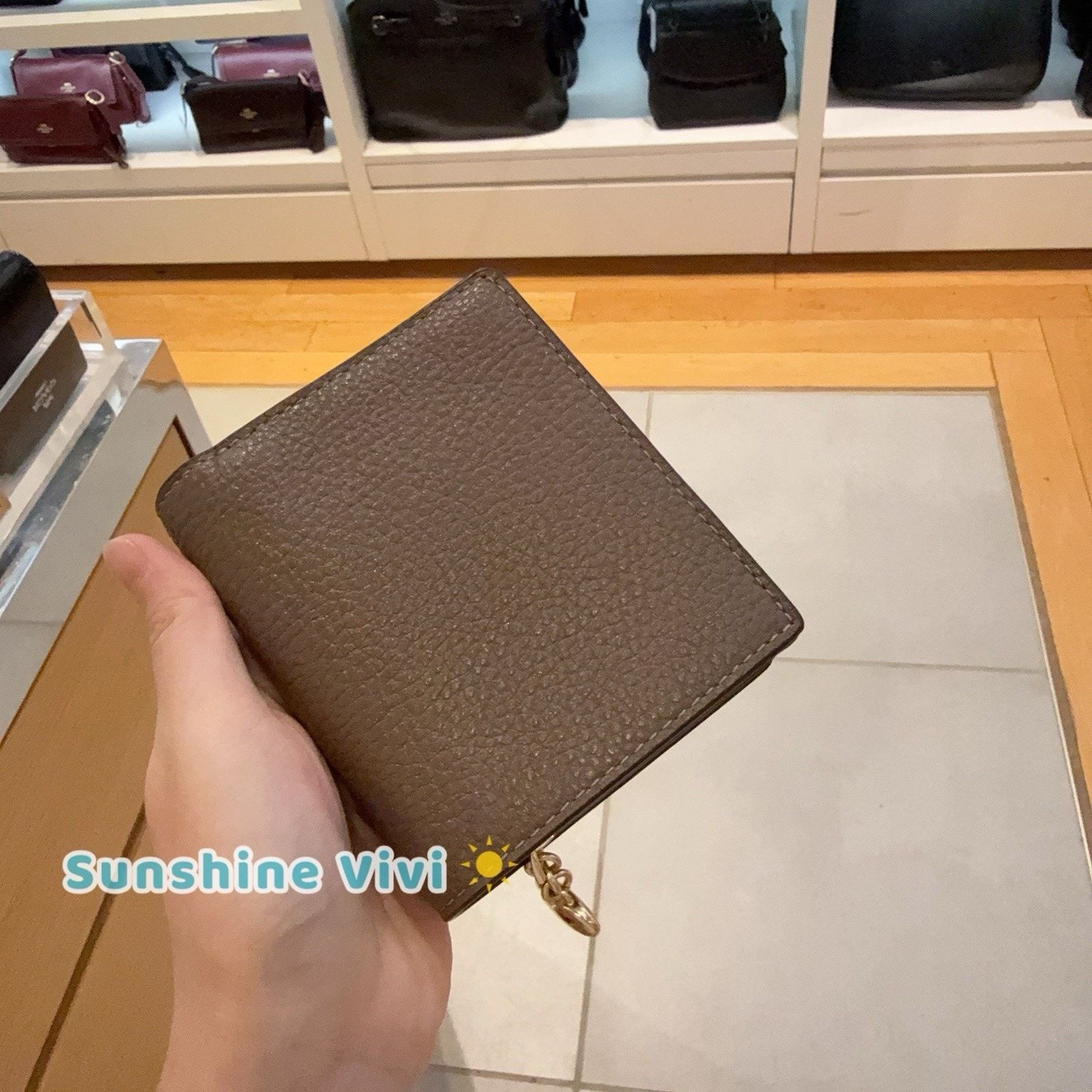 Coach NWT Coach Snap Wallet Rivets CDM38 leather/Gold/Dark Stone Size ONE SIZE - 4 Thumbnail