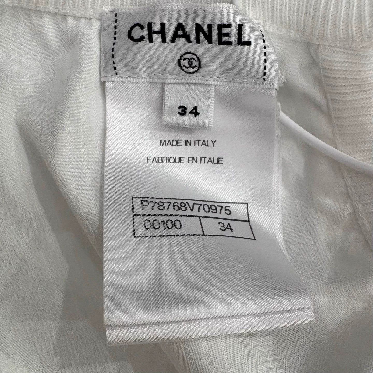Chanel CHANEL 25c White Openwork Shawl Top Women's 34 Size XS / US 0-2 / IT 36-38 - 3 Thumbnail