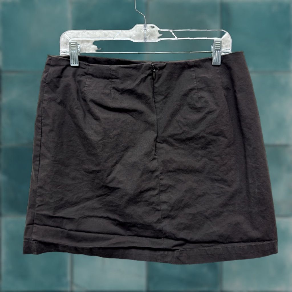 VINTAGE Gap Y2K Mini Skirt 12 30 Large Brown Office Boho Grunge Corpcore Wear to Work Womens