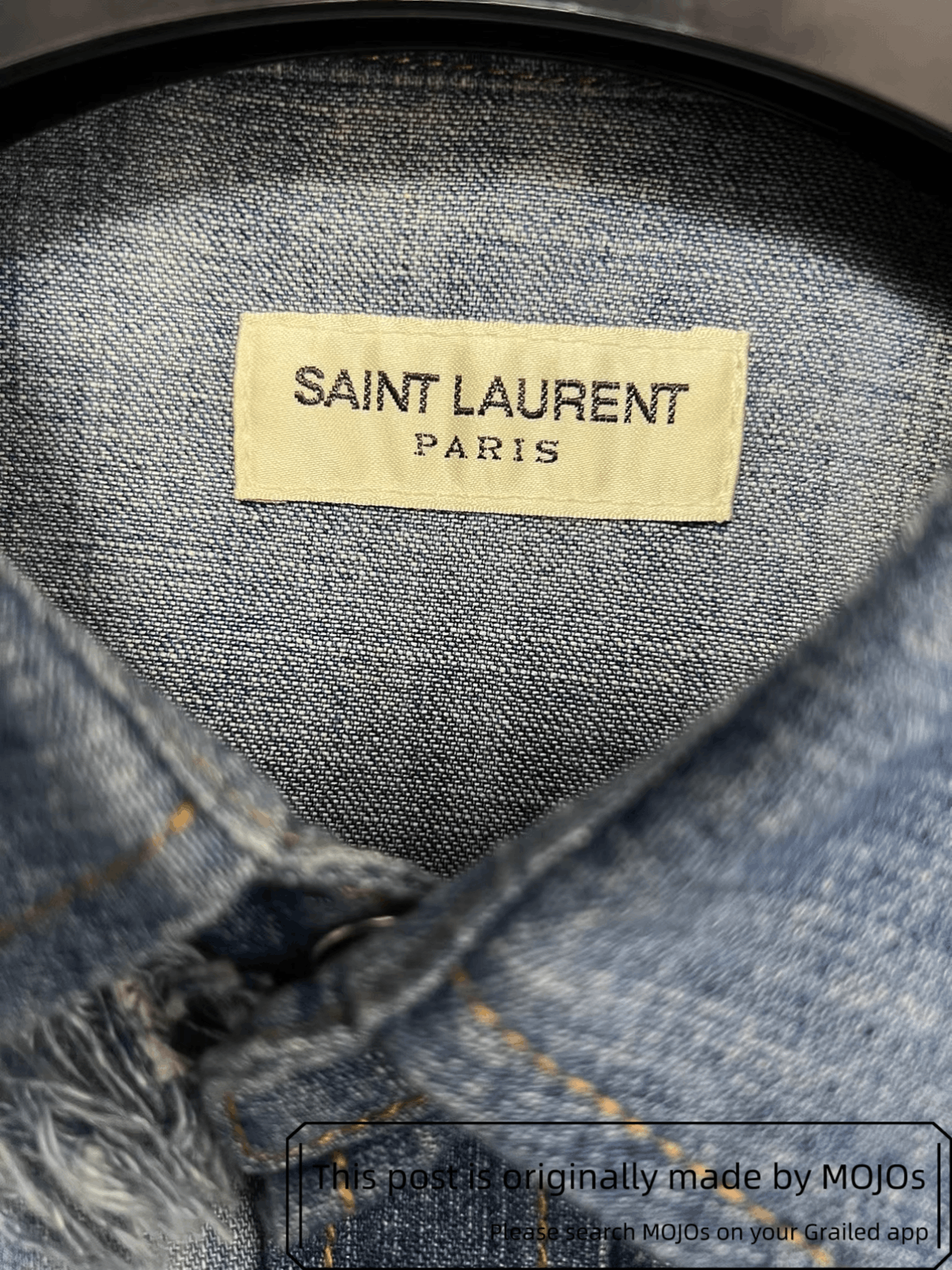 Saint Laurent Paris Saint Laurent Paris 19SS Denim Patch Distressed Shirt Jacket Size US L / EU 52-54 / 3 - 3 Thumbnail