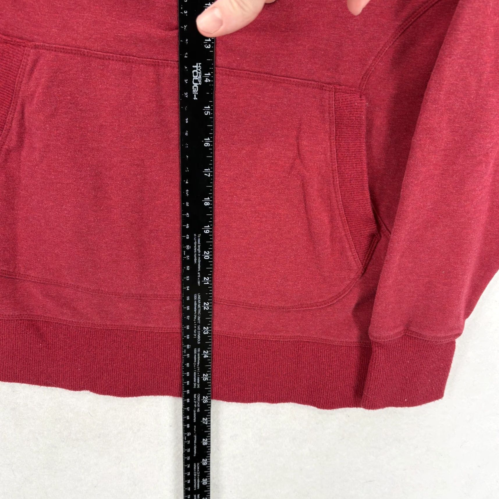Vintage L.L.Bean Cozy Pullover Womens Large Red Cowl Neck Kangaroo Pocket Stretch Fleece Sweatshirt Size L / US 10 / IT 46 - 6 Thumbnail