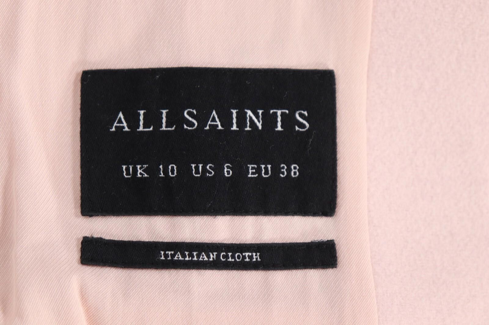 Allsaints AllSaints Women US6 Small Blush Pink Evelyn Coat Wool Jacket Size M / US 6-8 / IT 42-44 - 5 Thumbnail