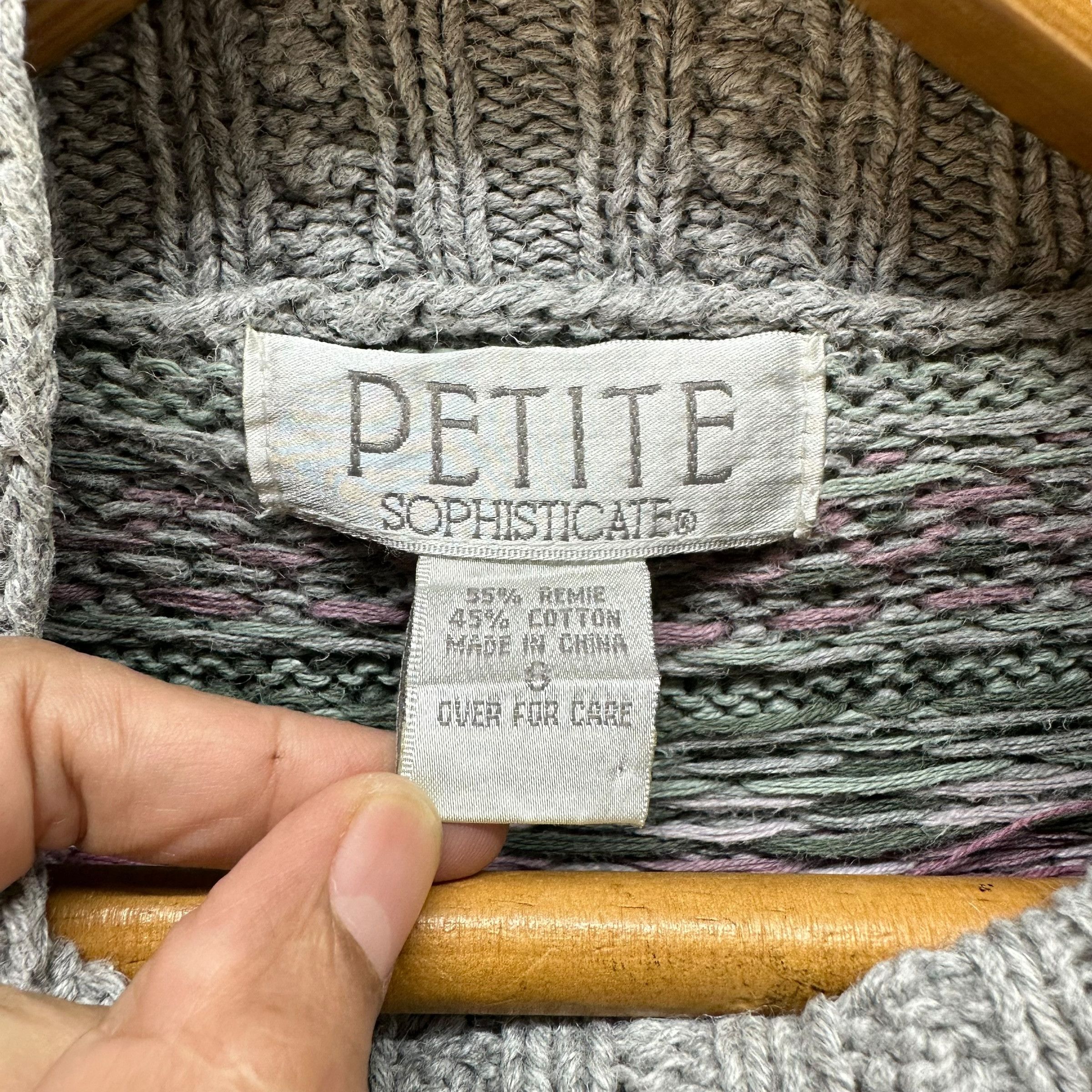 Vintage PETITE SOPHISTICATE CABLE KNIT SWEATER #9031-50 Size S / US 4 / IT 40 - 7 Thumbnail