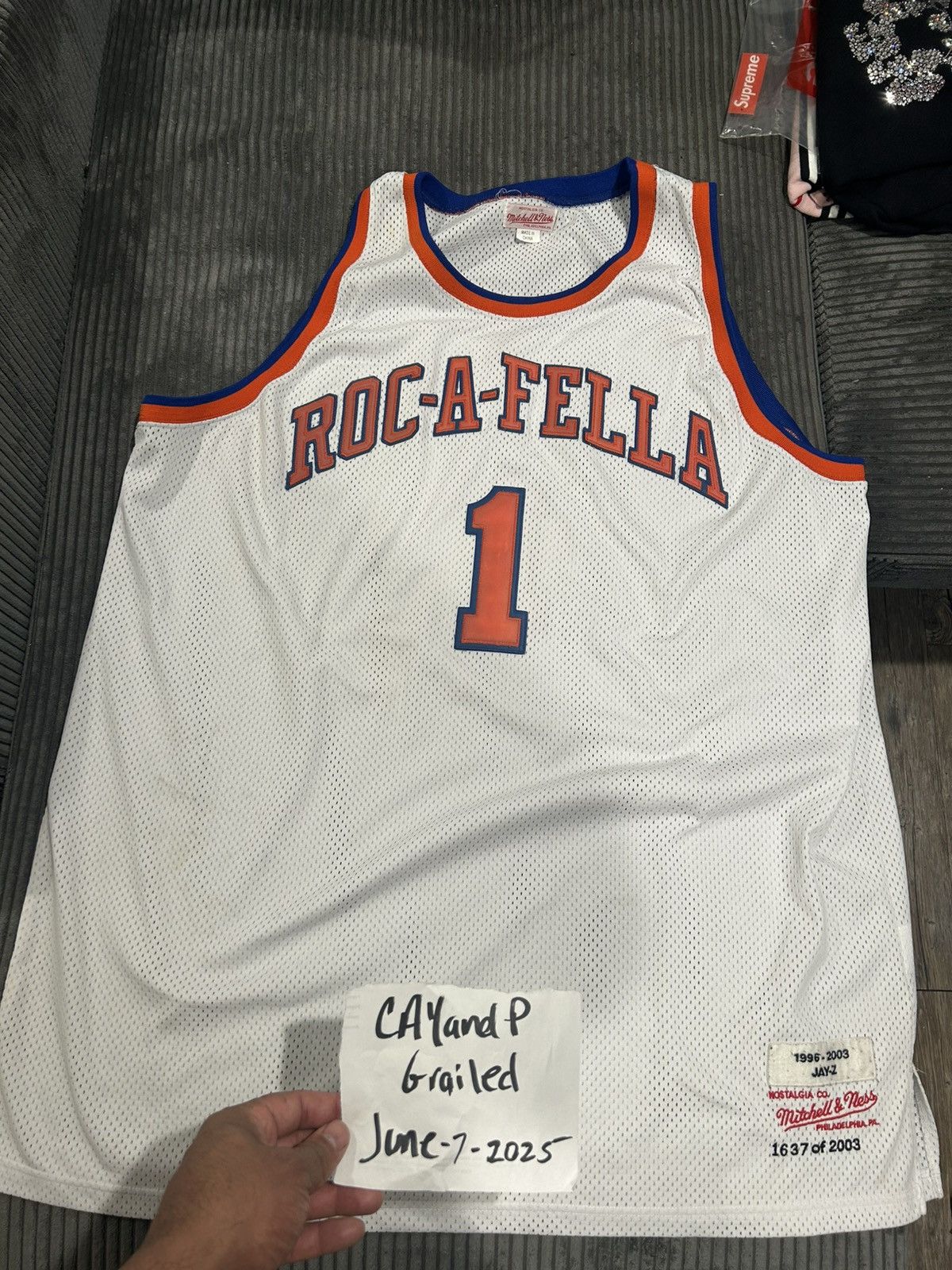 Mitchell & Ness VINTAGE JAY-Z S.CARTER ROC-A-FELLA 1996-2003 MITCHELL & NESS Size US XXL / EU 58 / 5 - 7 Thumbnail