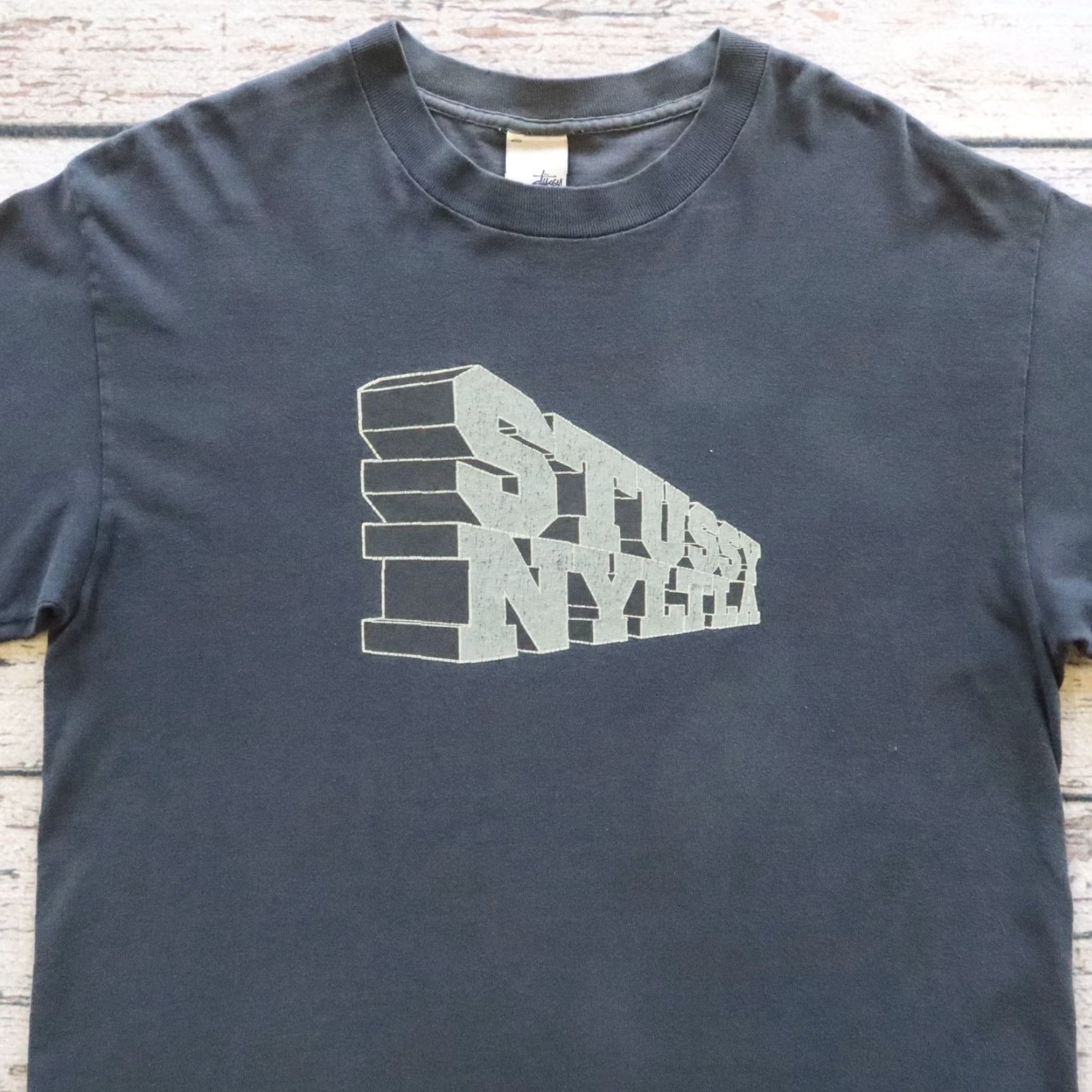 Vintage VINTAGE Stussy Shirt Mens 90s NYLTLA Tee Size L Black Vintage Stussy NYLTLA Tee Shirt Mens L Black 90s Size US L / EU 52-54 / 3 - 2 Thumbnail