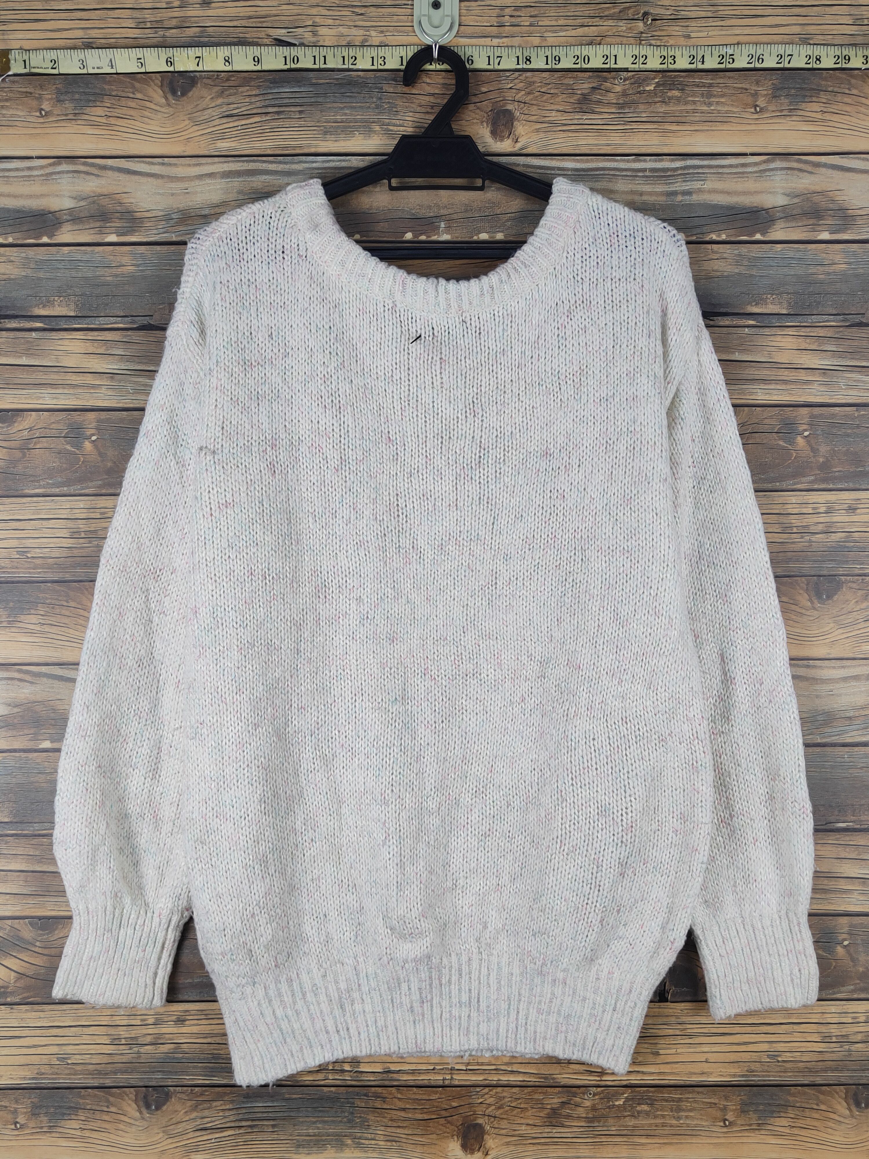 Japanese Brand × Vintage Heather Ivory Knitwear vintage plain Sweatshirts #W1524 Size US M / EU 48-50 / 2 - 7 Thumbnail