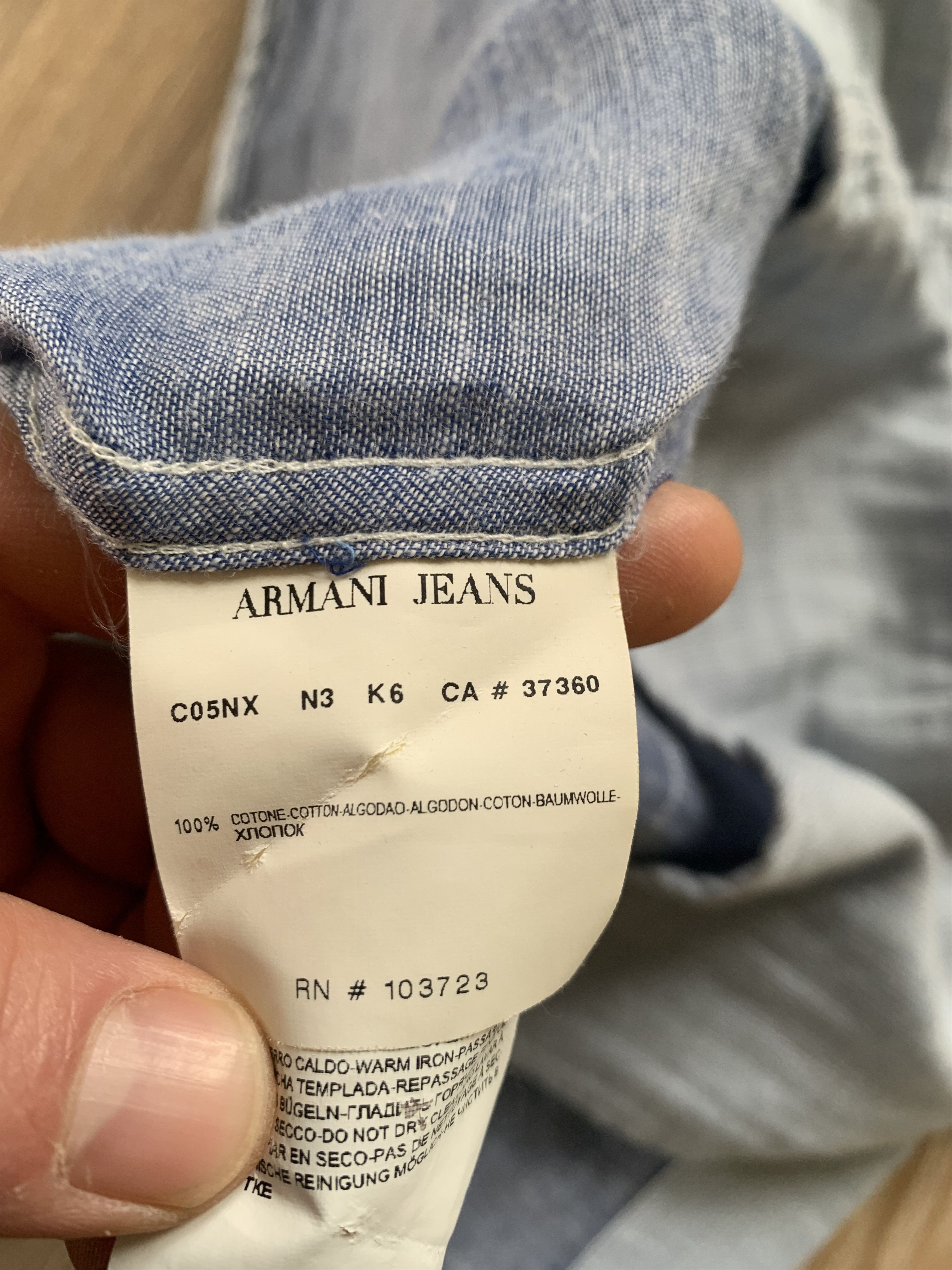 Armani Vintage Armani Jeans Cotton Shirt Button Up Size US L / EU 52-54 / 3 - 7 Thumbnail