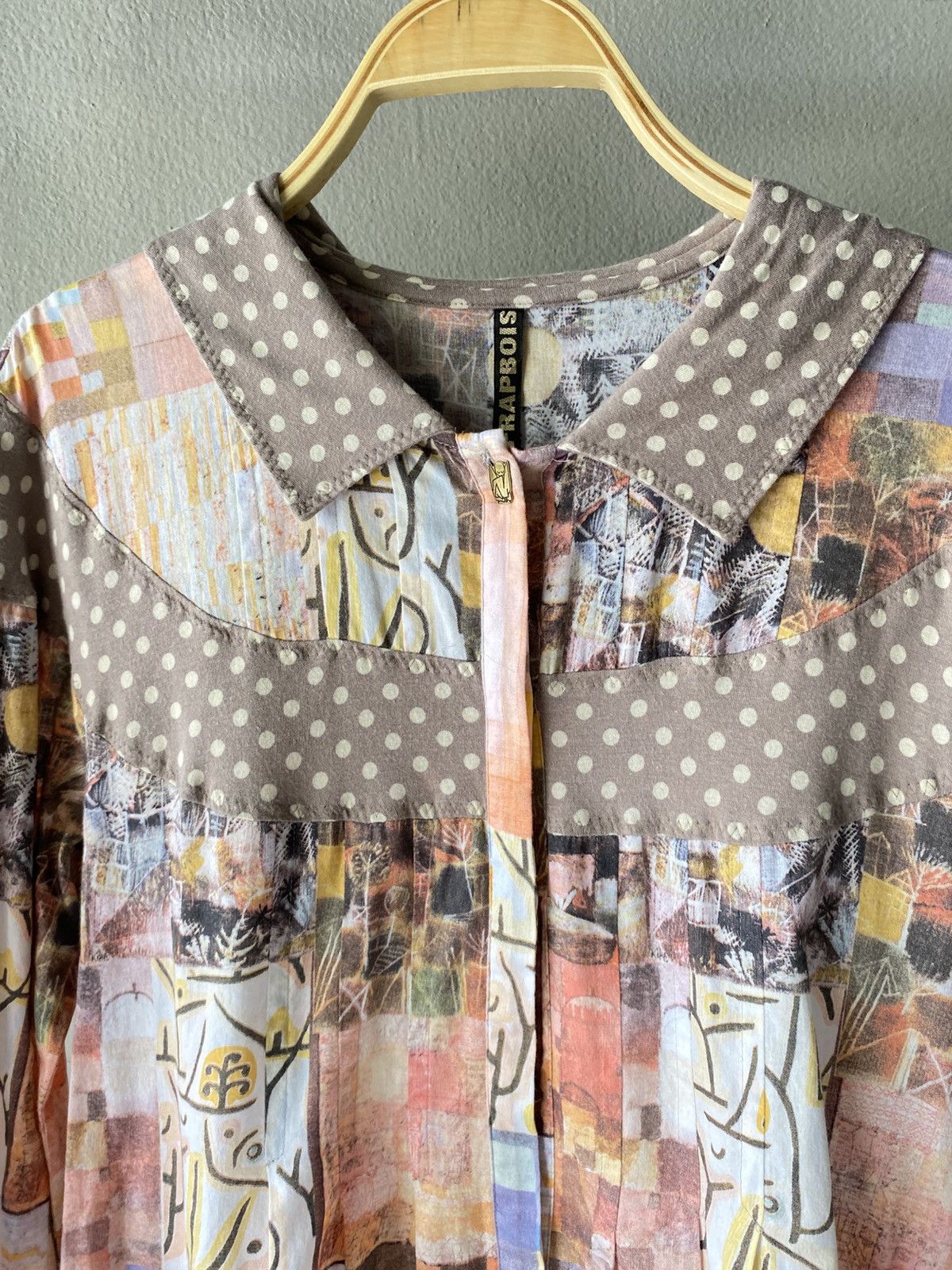 Frapbois FRAPBOIS Multicolor Printed Blouse with Polka Dot Accents Size XS / US 0-2 / IT 36-38 - 11 Thumbnail
