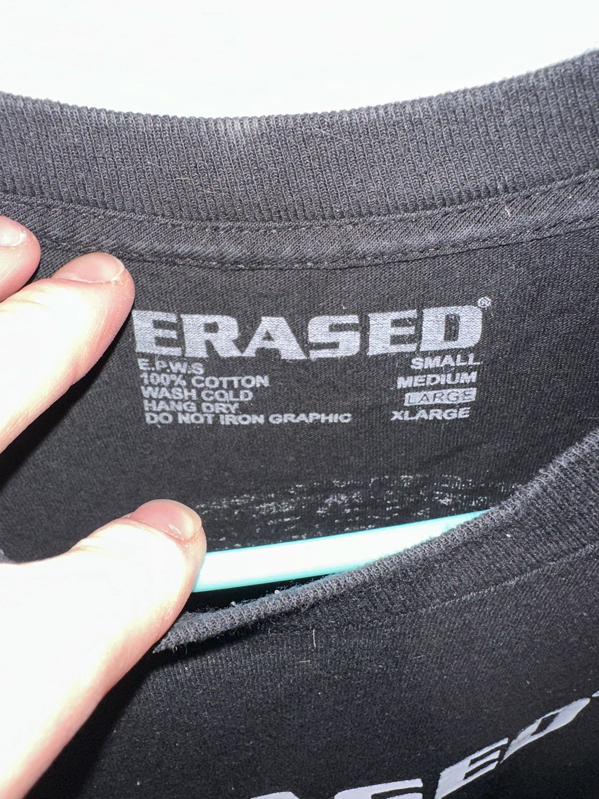 Erased Project Erased Project Logo Long Sleeve T-shirt - Black - Size Large Size US L / EU 52-54 / 3 - 3 Thumbnail