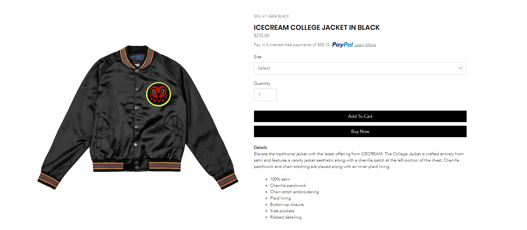 Billionaire Boys Club × Icecream BBC IceCream Varsity Jacket Size US L / EU 52-54 / 3 - 3 Thumbnail