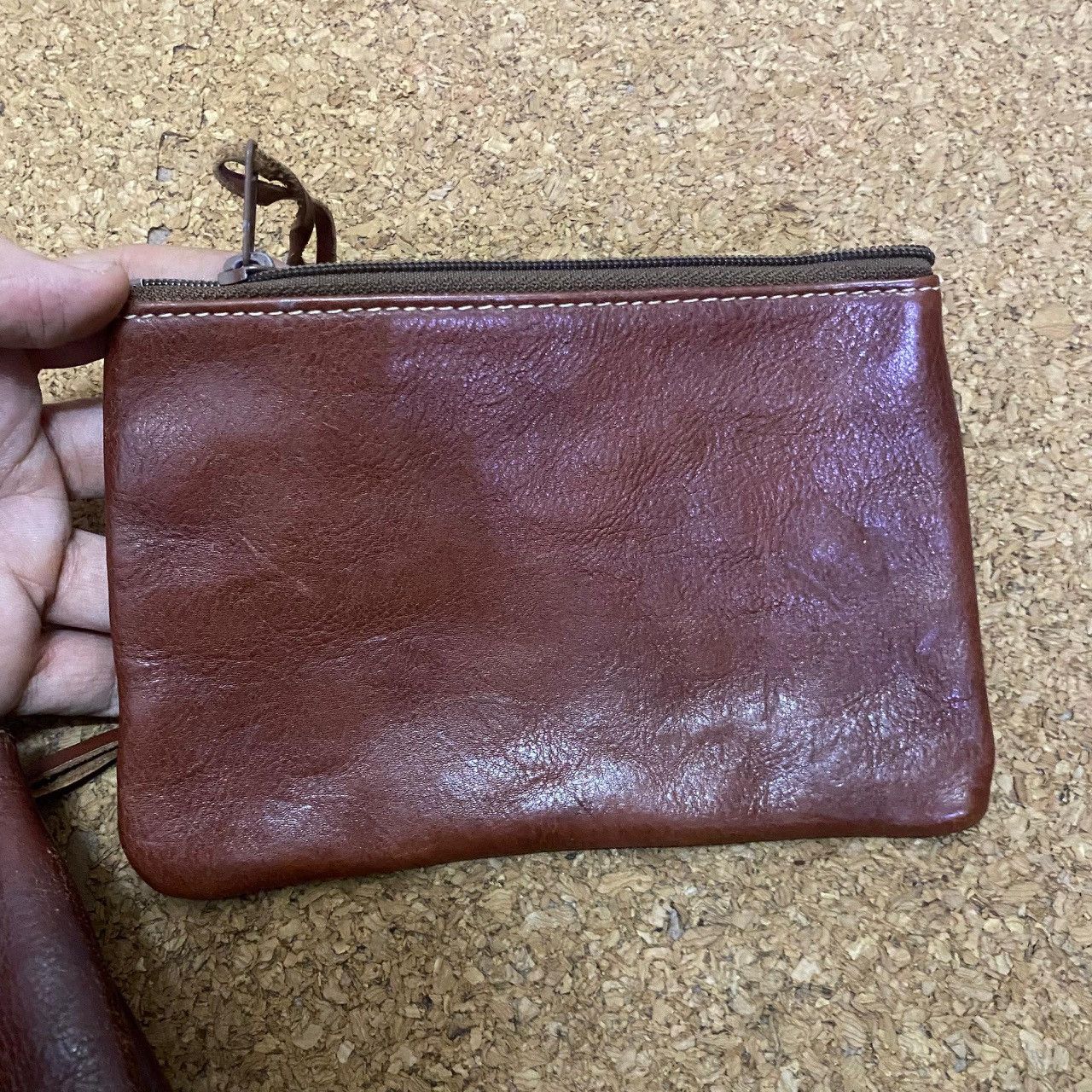 Handmade Texier Vintage Leather Backpack w/ Matching Mini Pouch — Size ONE SIZE - 10 Thumbnail