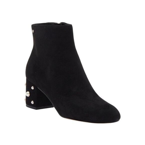 Kate Spade Kate Spade Womens Black Suede Taraji Faux Pearl Block Heel B Size US 8.5 / IT 38.5 - 2 Thumbnail
