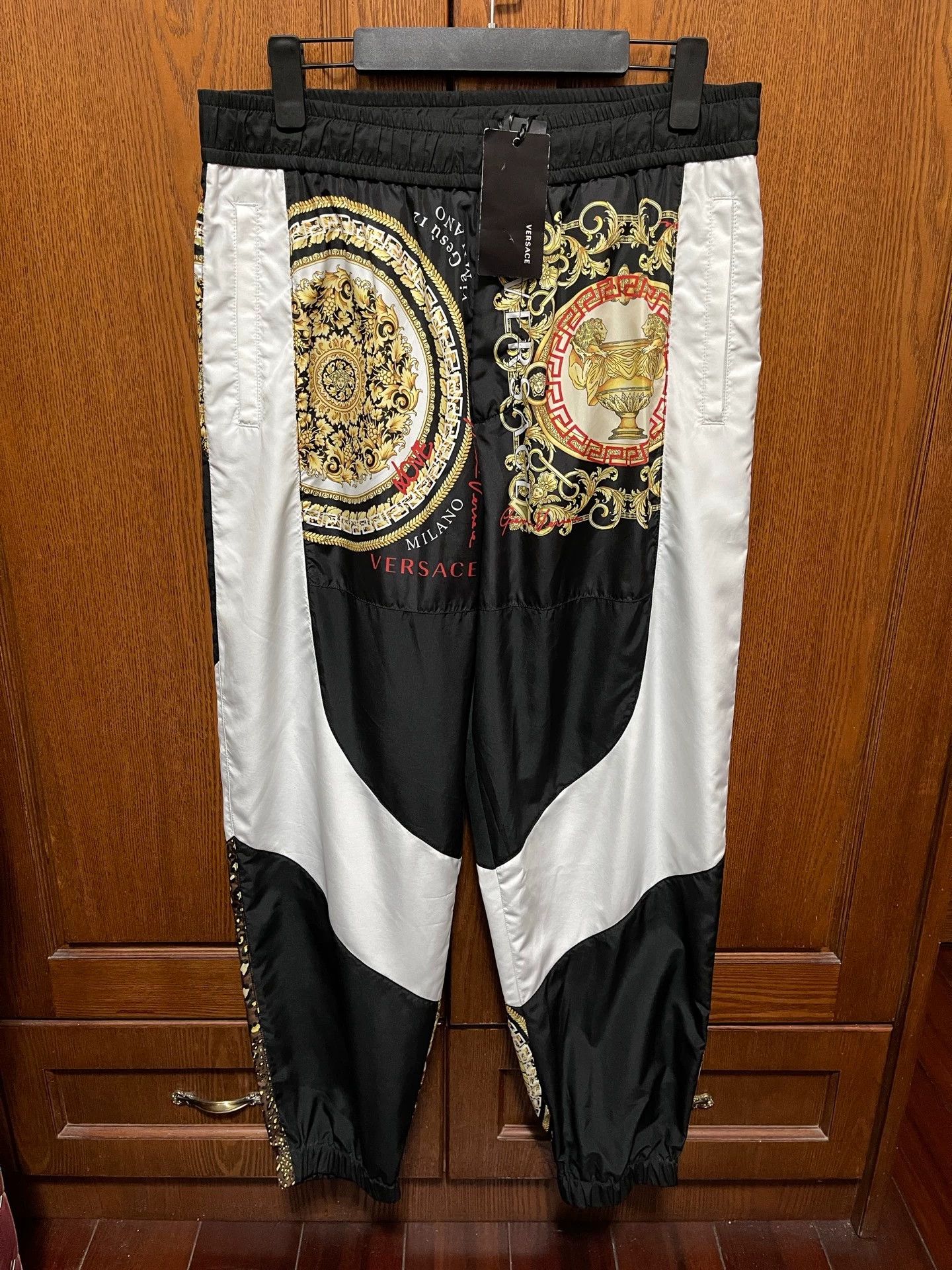Versace Versace Colorblocked Baroque Print Track Pants 48 IT Size US 32 / EU 48 - 1 Thumbnail