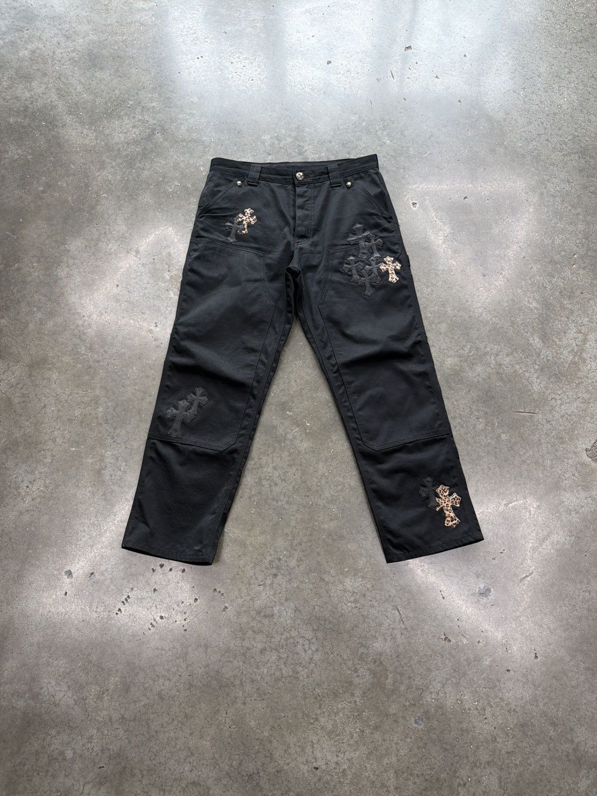 Chrome Hearts Chrome Hearts Double Knee Cheetah Patch Pants Size US 34 / EU 50 - 1 Thumbnail
