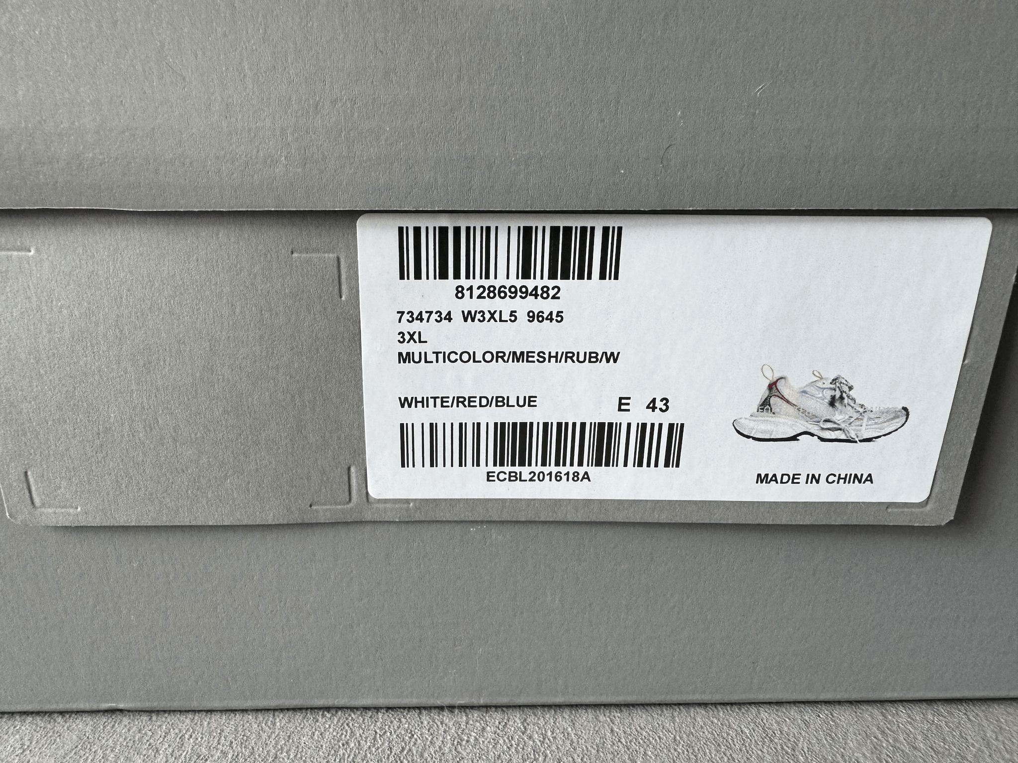 Balenciaga Balenciaga 3XL Sneakers Multicolour Grey Pink Size US 10 / EU 43 - 12 Thumbnail