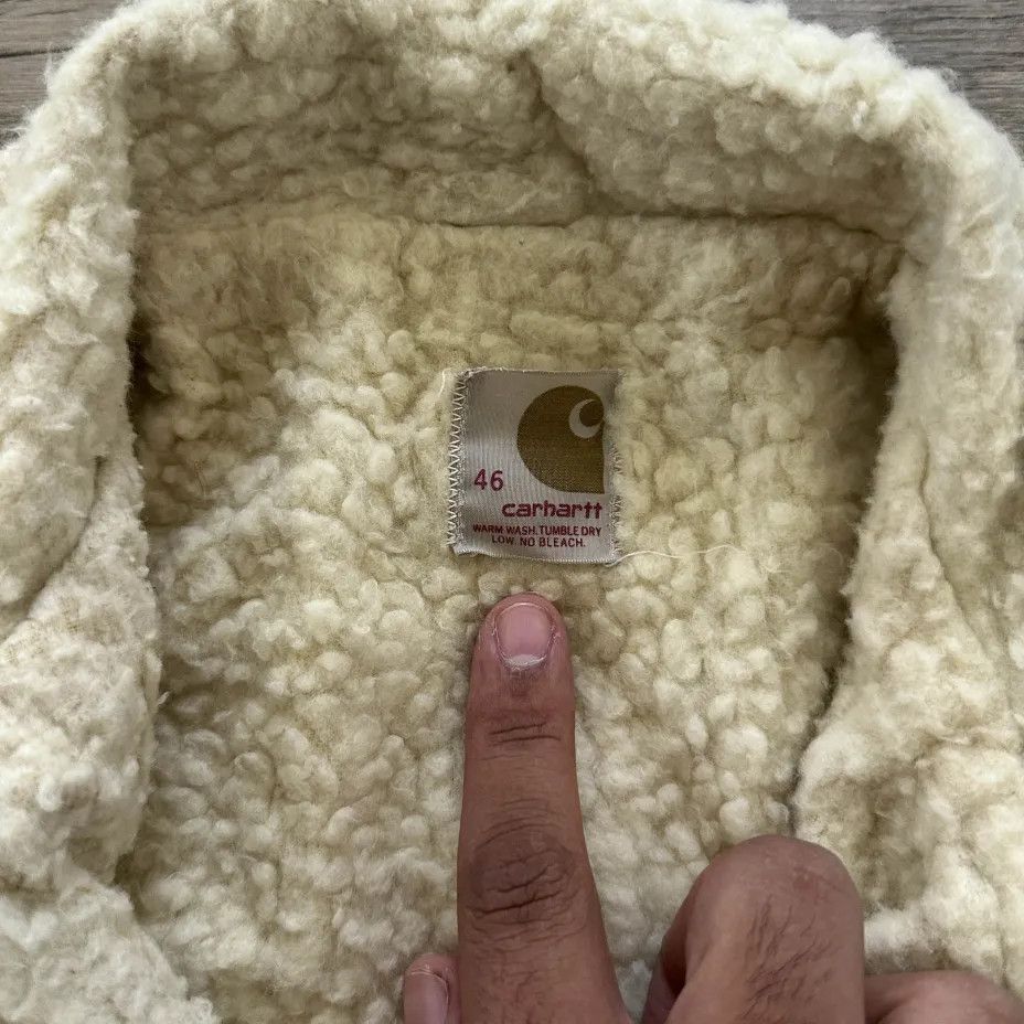 Carhartt Vintage 70s Carhartt Western Chore Sherpa Lined Jacket Size US XL / EU 56 / 4 - 4 Thumbnail