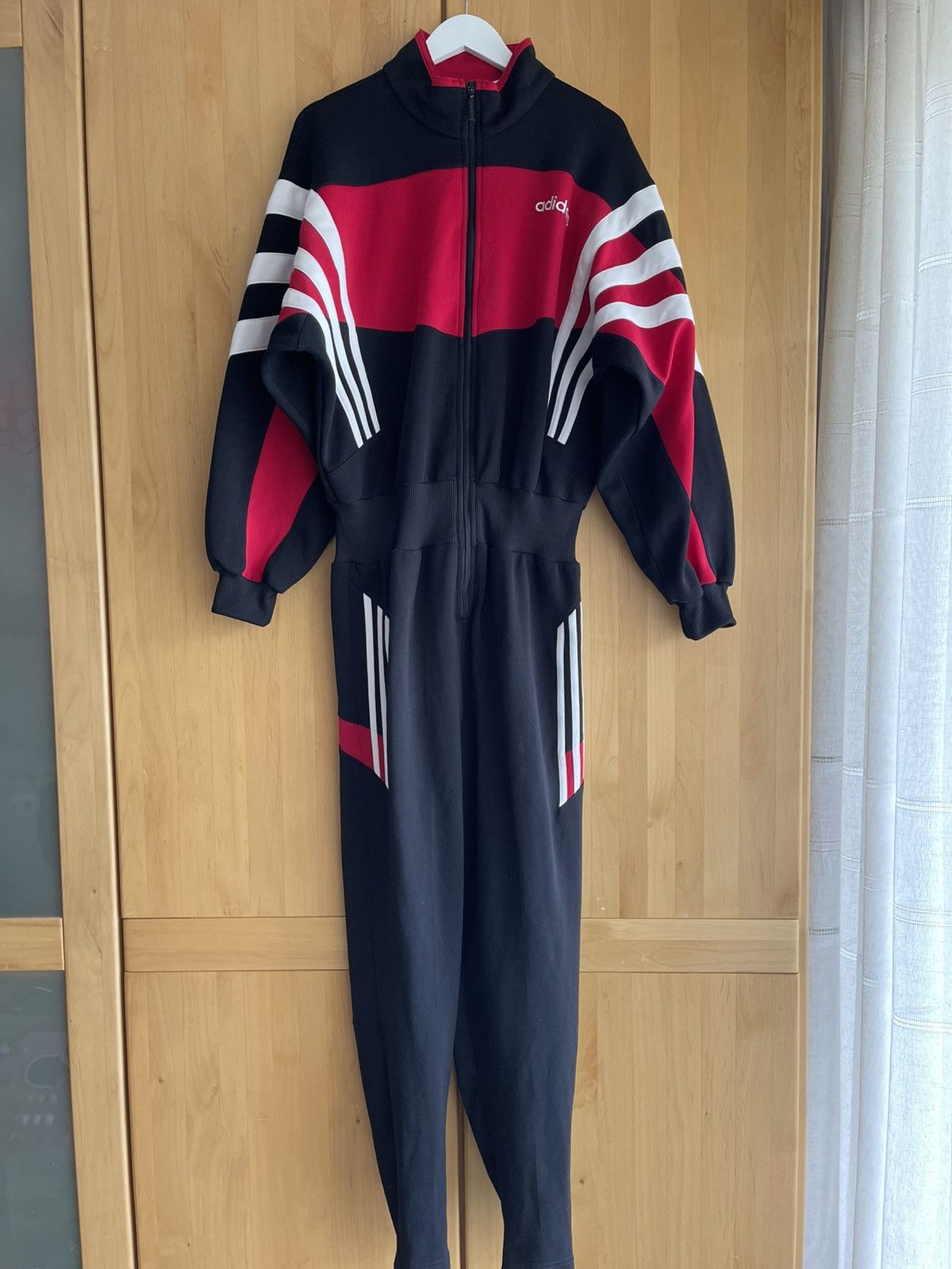 Adidas Vintage 90s Adidas One-Piece Tracksuit / Jumpsuit - Rare Size 50L - 1 Thumbnail