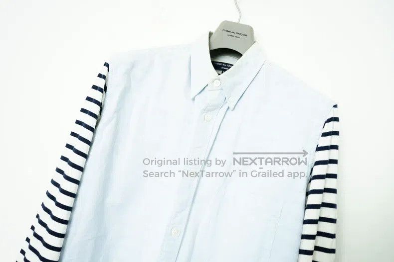 Comme des Garcons Comme des Garcons Fake Two-Piece Striped T-Shirt Shirt Size US M / EU 48-50 / 2 - 4 Thumbnail