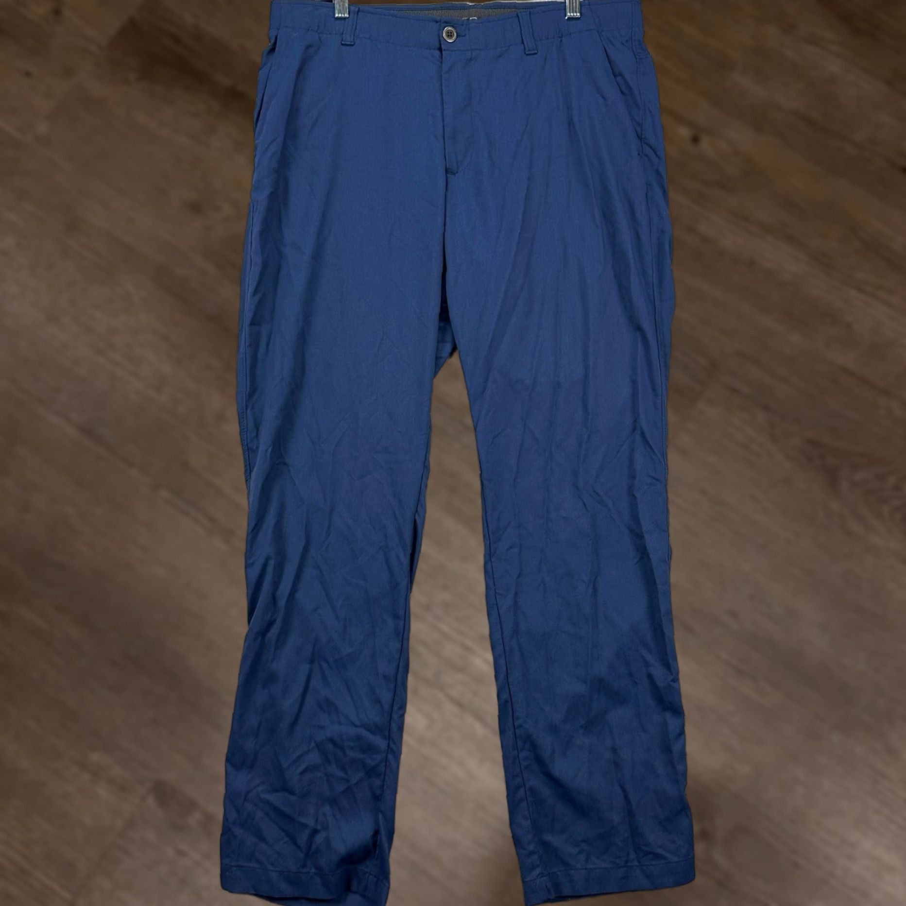 Under Armour Under Armour The Showdown Pants Golf Blue Flat Front Straight Leg Athletic Mens 38x32 URL Secure? Size US 38 / EU 54 - 1 Thumbnail