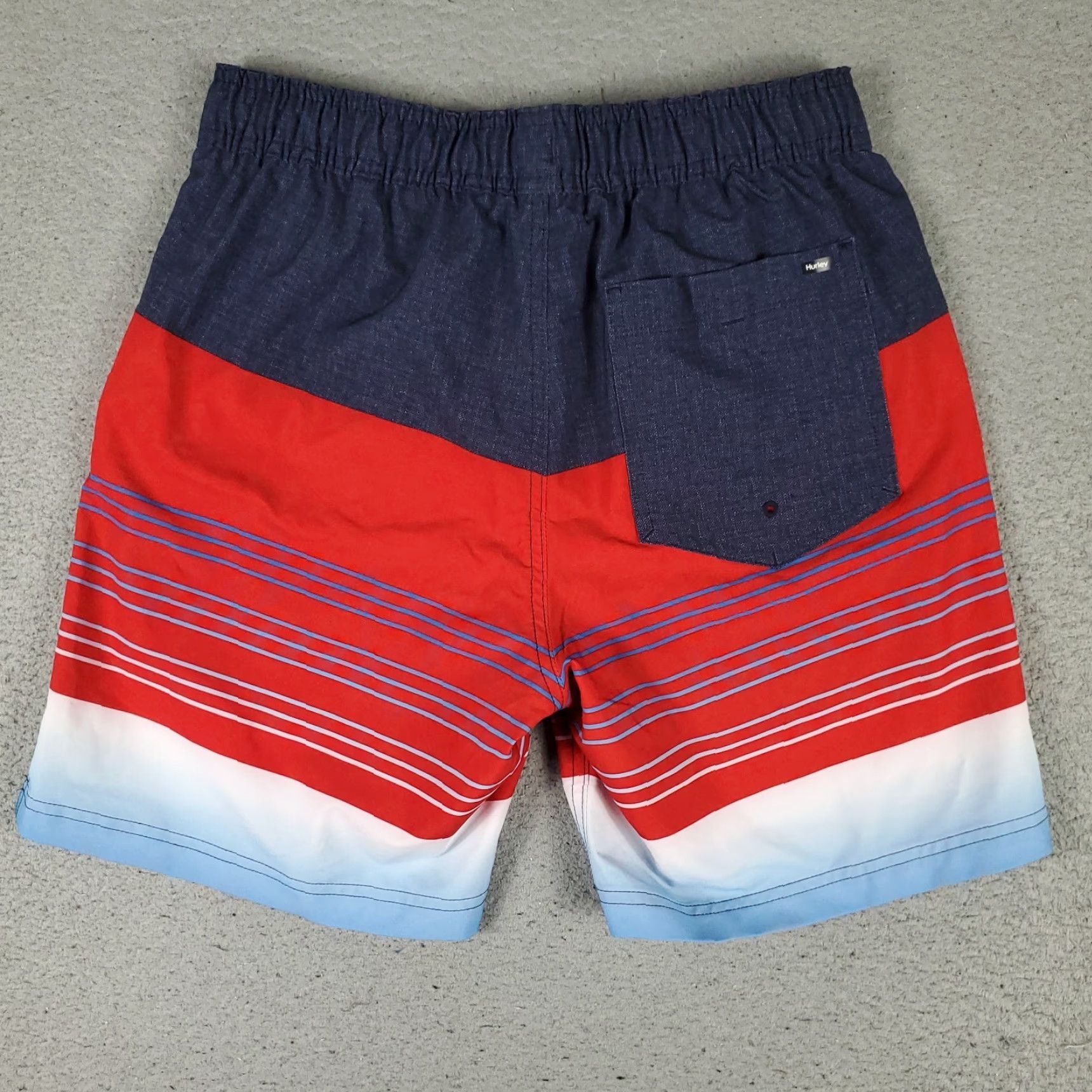 Hurley Hurley Shorts Mens Small Blue Red Striped Beach Board Swim Trunks Size US 29 - 5 Thumbnail