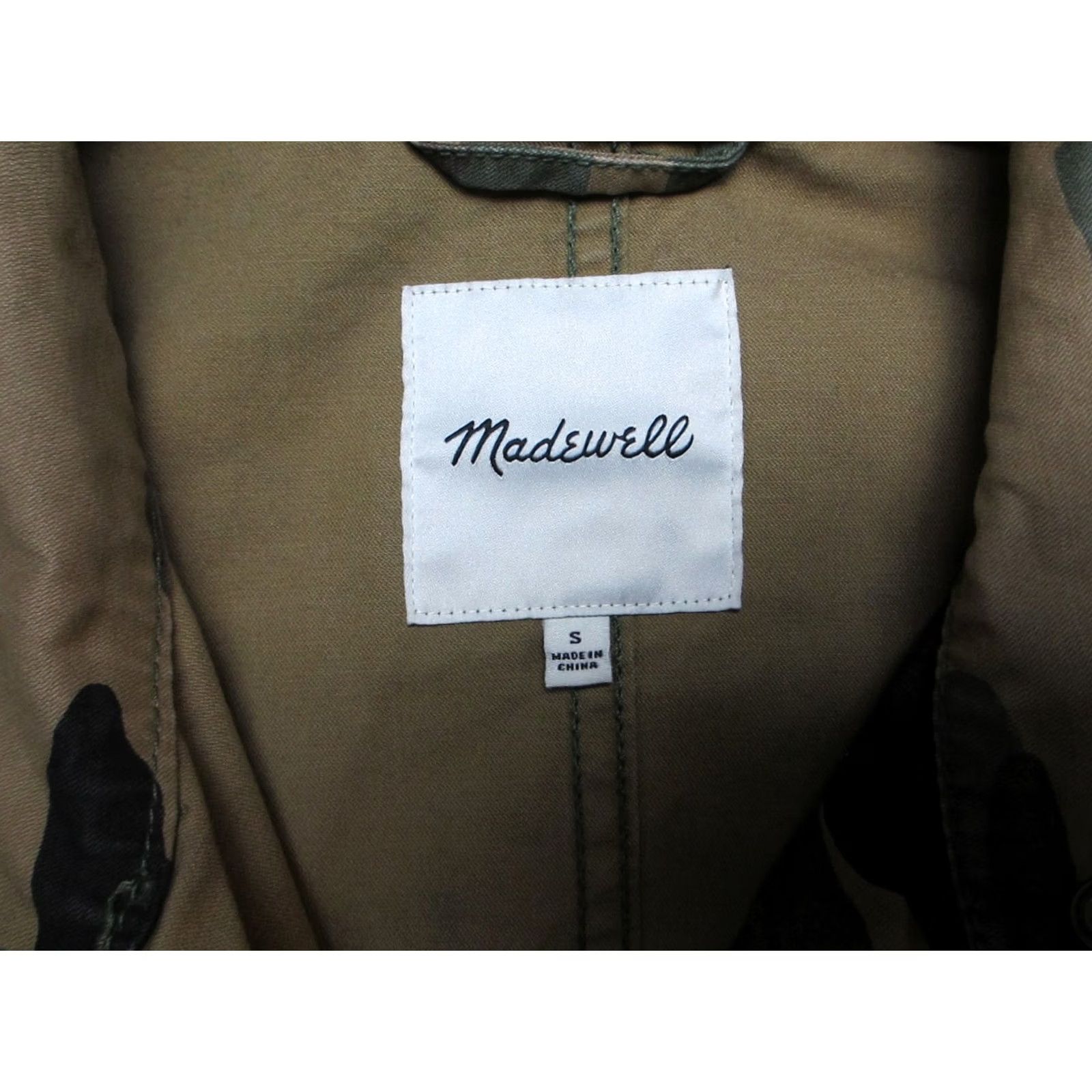 Madewell Madewell Military Jacket Camouflage Womens Small Green Beige Full Zip Jacket Size S / US 4 / IT 40 - 4 Thumbnail