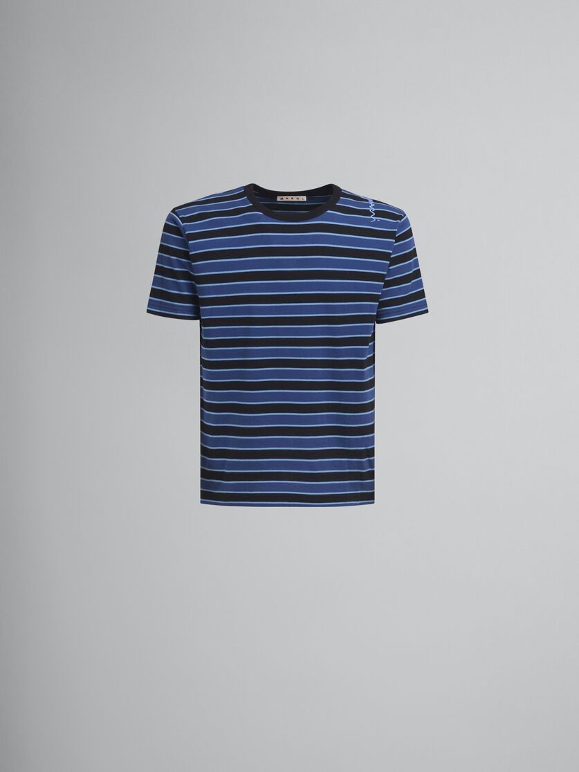 Marni o1f1d3z0326 Boxy T-Shirt in Black/Blue Size US S / EU 44-46 / 1 - 1 Thumbnail