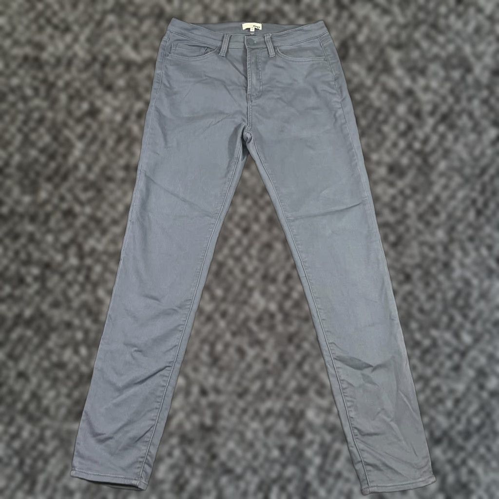 Vintage Swet Tailor Pants Mens 33x32 Chino Slim Fit Stretch Casual Button Logo 5-Pocket Design Gray Cotton Spandex Knit Tapered Flat Front Zip Size US 33 - 1 Thumbnail