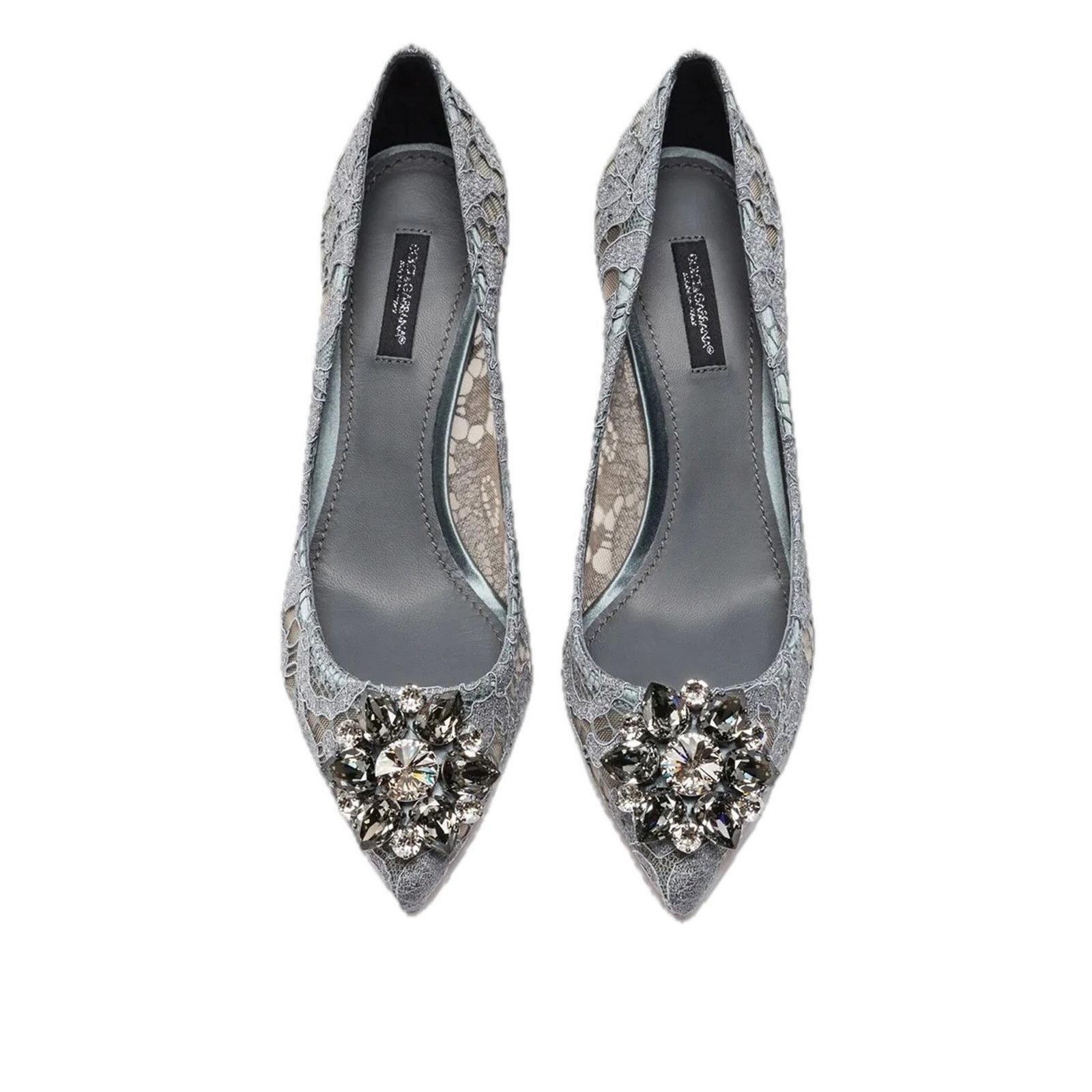 Dolce & Gabbana Dolce & Gabbana 60 Pump Taormina Lace Crystal Grey 35.5 Size US 5.5 / IT 35.5 - 2 Thumbnail