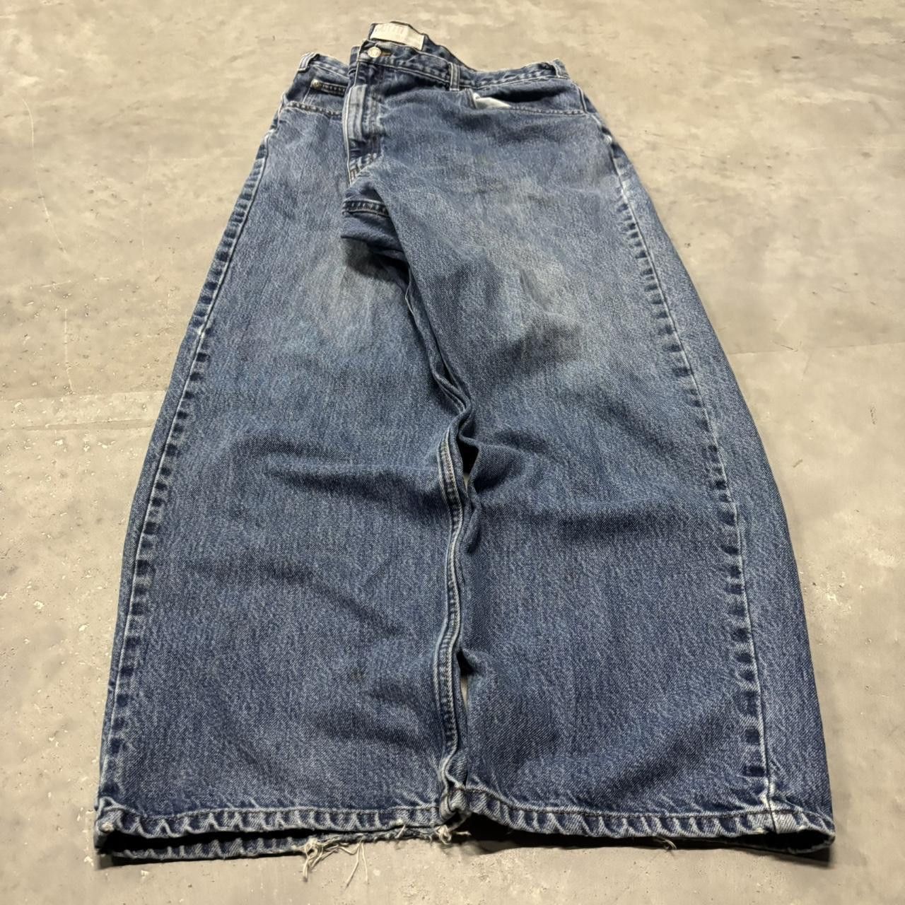 Japanese Brand × Vintage Crazy Vintage Y2K/2000s Baggy Dark Wash Skater Denim Jeans! Size US 42 / EU 58 - 3 Thumbnail