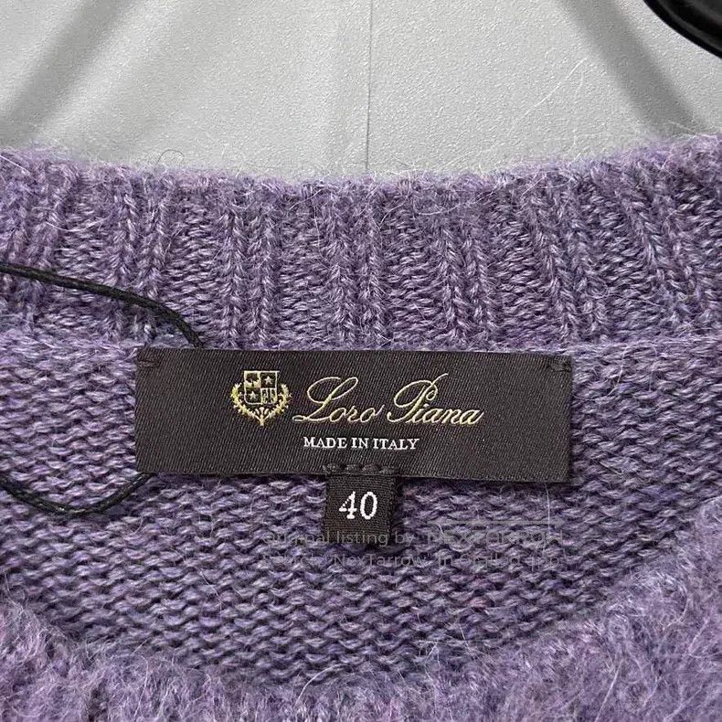 Loro Piana Loro Piana Lilac Cashmere and Alpaca Knit Sweater Size XS / US 0-2 / IT 36-38 - 4 Thumbnail