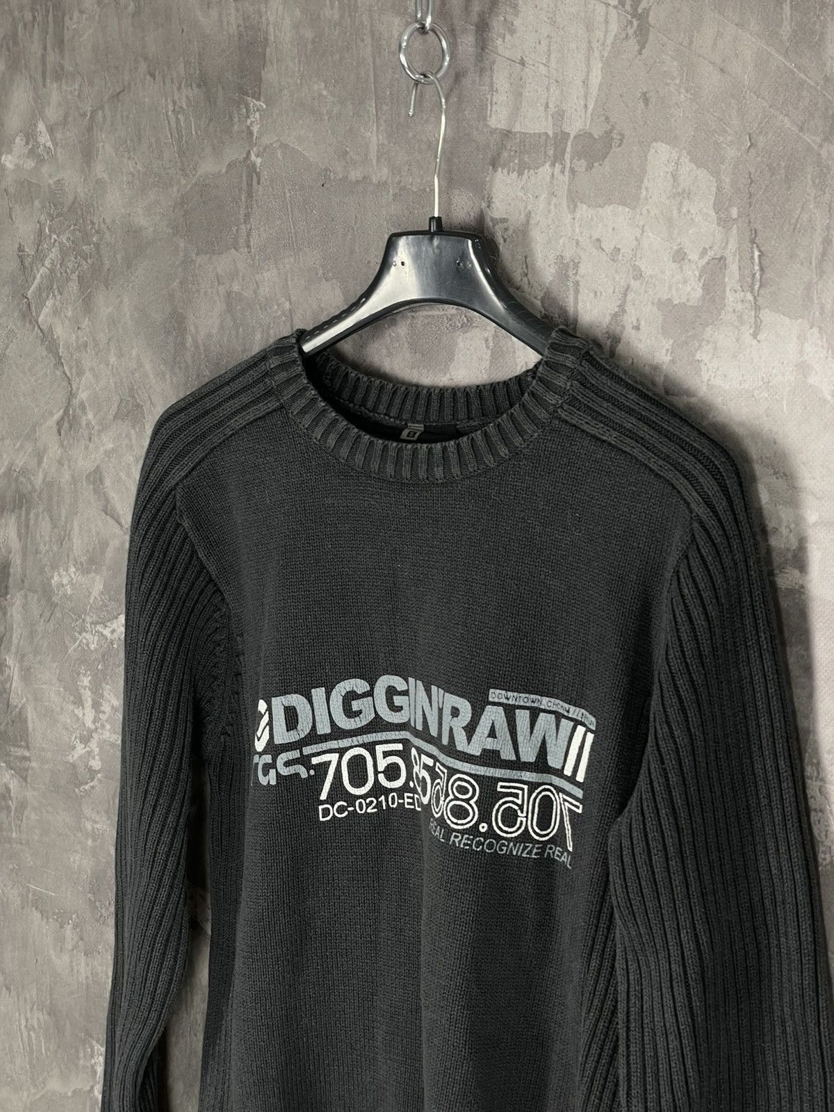 Vintage Y2K VTG Japanese style 3D striped knit sweater zip D&G style Size US S / EU 44-46 / 1 - 7 Thumbnail