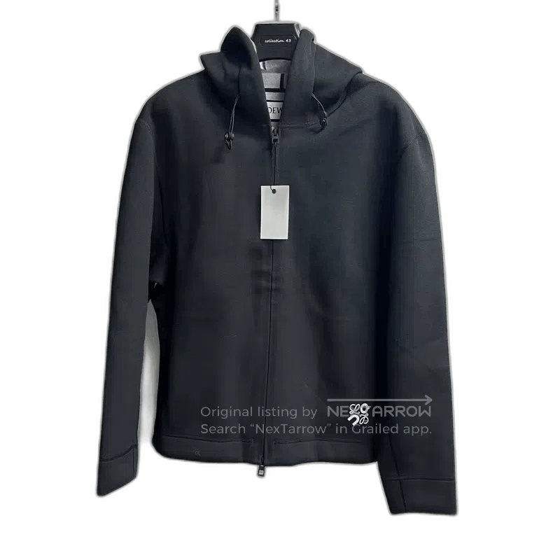 Loewe loewe black solid color letter logo printed hooded zipper l Size US L / EU 52-54 / 3 - 1 Thumbnail