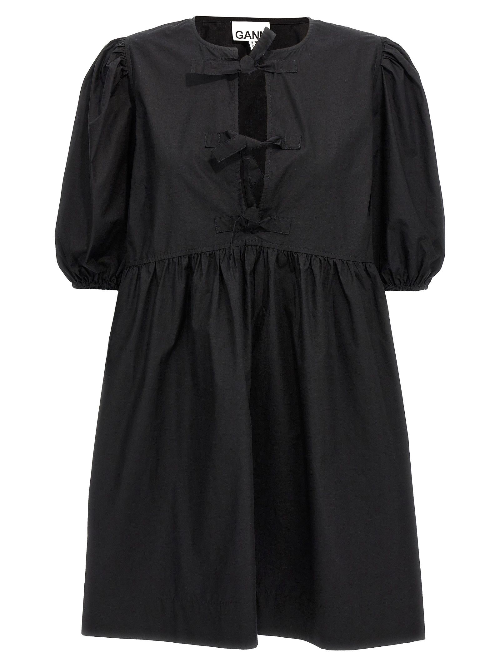 Ganni Knot Poplin Dress Size XXS / US 00 / IT 34 - 1 Thumbnail