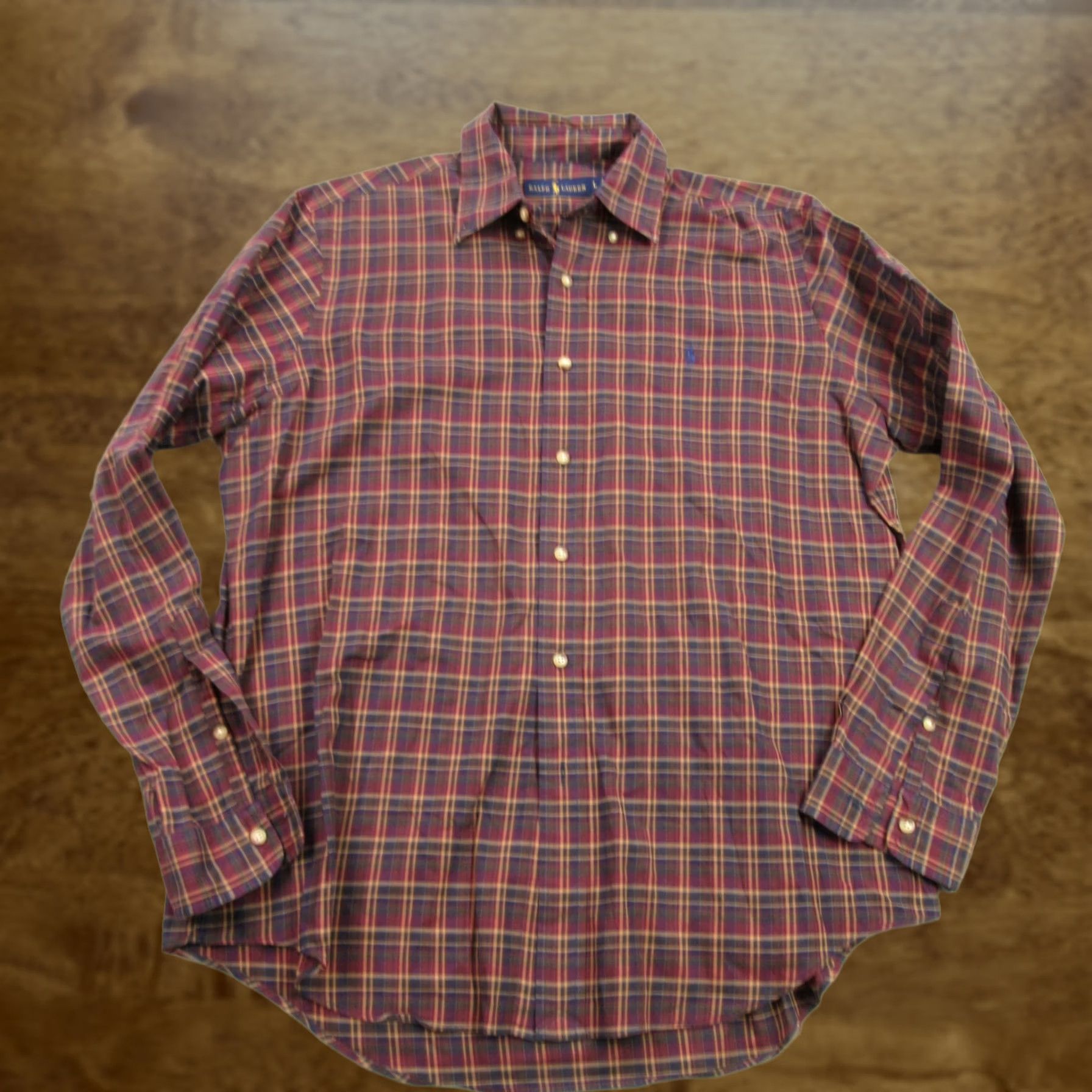 Polo Ralph Lauren Ralph Lauren Shirt Large Cotton Plaid Pony Long Sleeve Button Up Mens Size US L / EU 52-54 / 3 - 1 Thumbnail